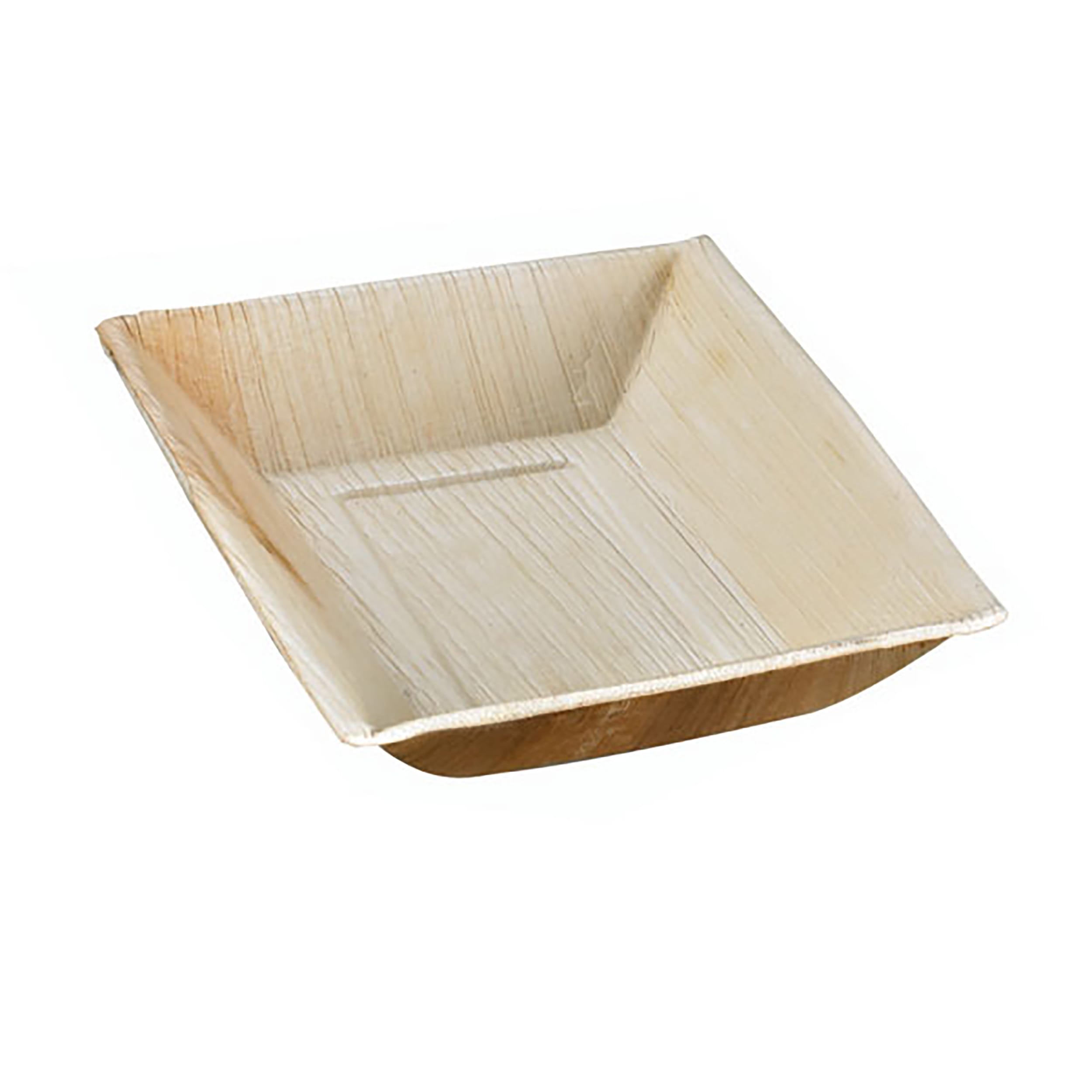 PacknWood 210BBA1217 Palm Leaf Plate with Square Corners & Slanted Edges