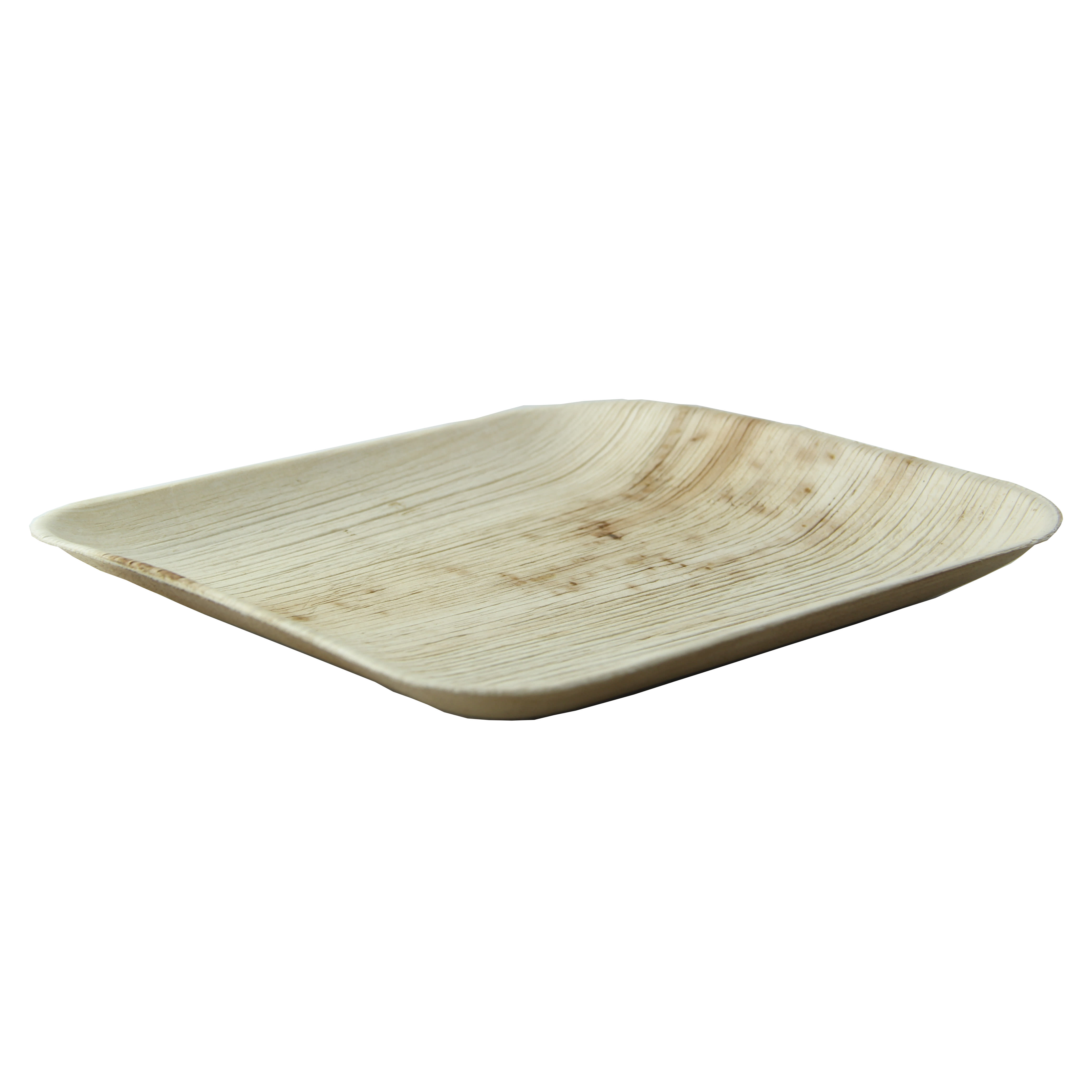 PacknWood 210BBA2020 Square Palm Leaf Plate with Rounded Corners