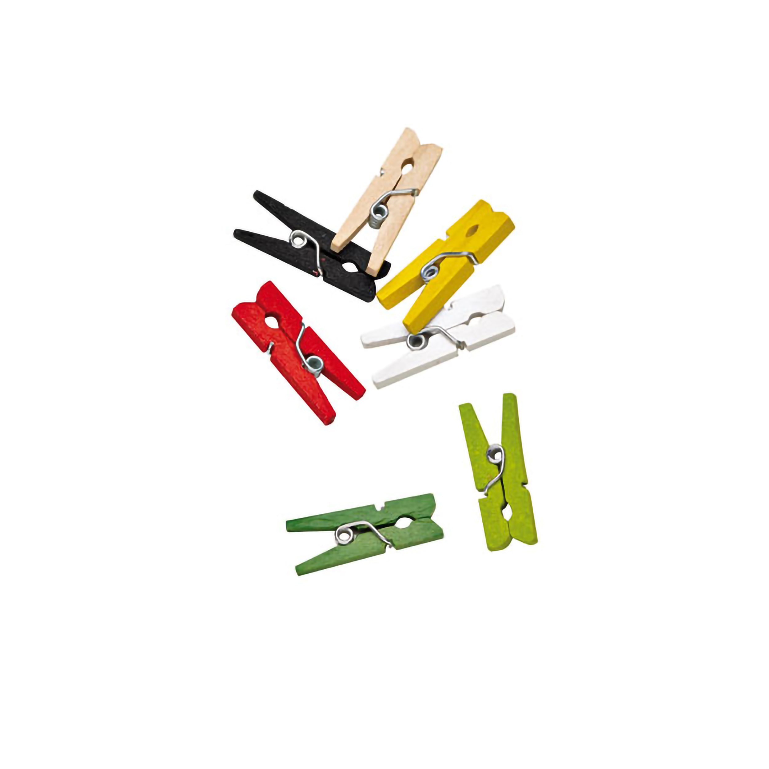 PacknWood 210BBPINCE Assorted Colors Mini Wooden Clothespin