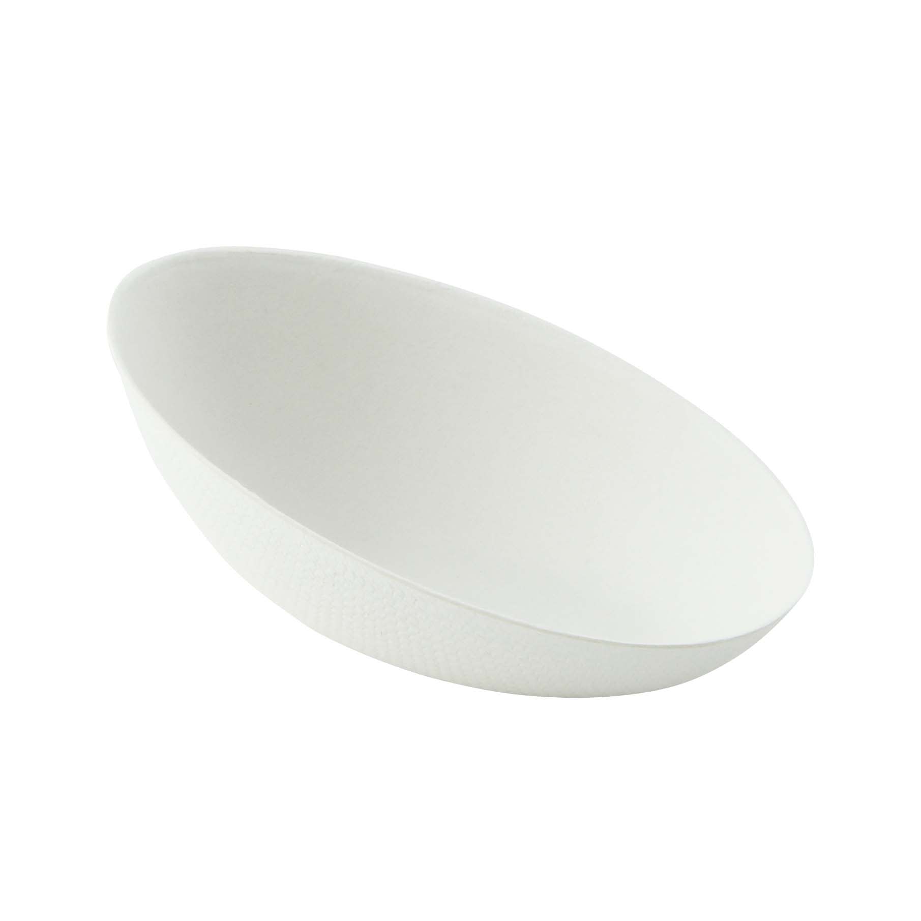 PacknWood 210BCHICEGGF Bio n Chic Egg Shaped White Sugarcane Dish (No added PFAs)
