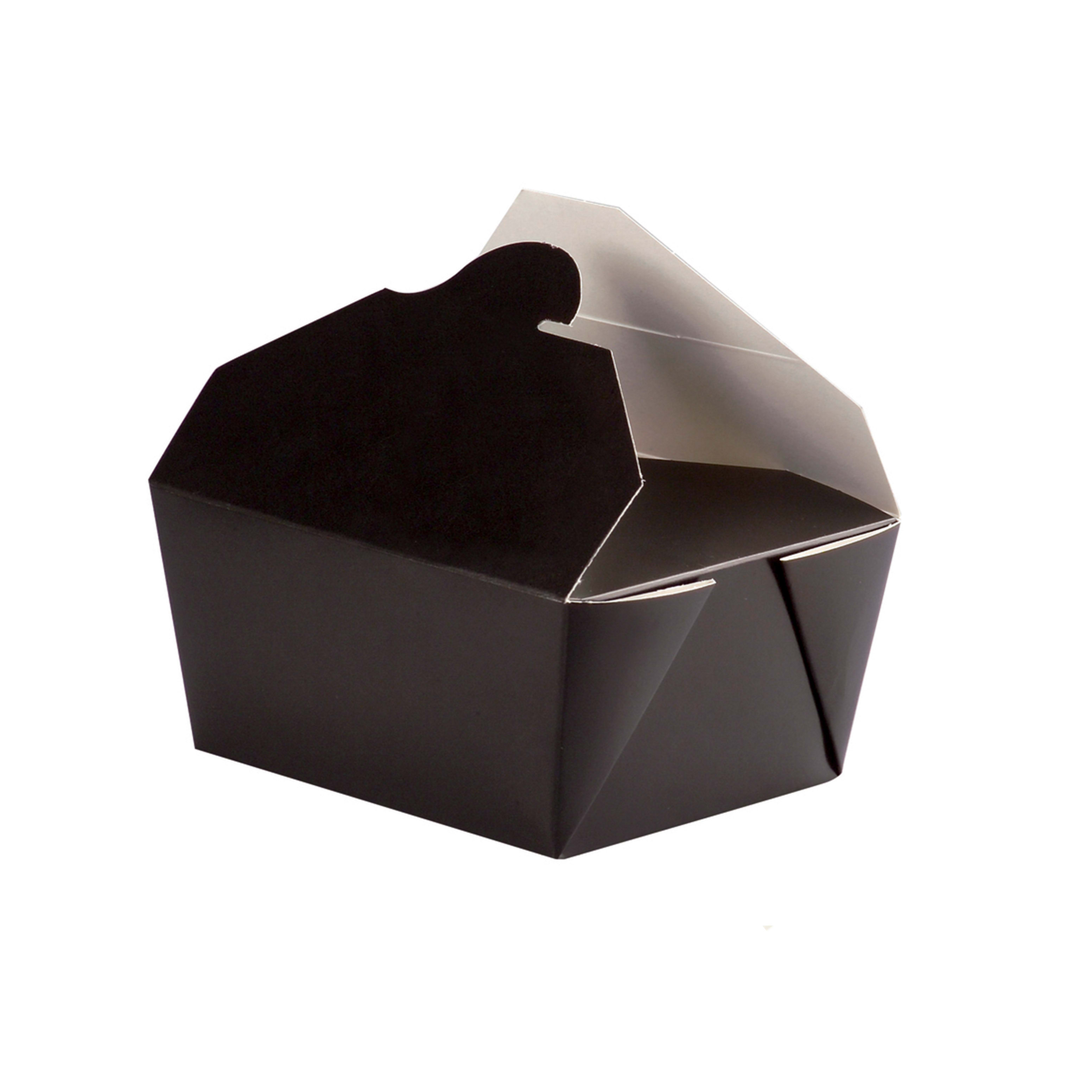 PacknWood 210BIO3N Black Meal Box