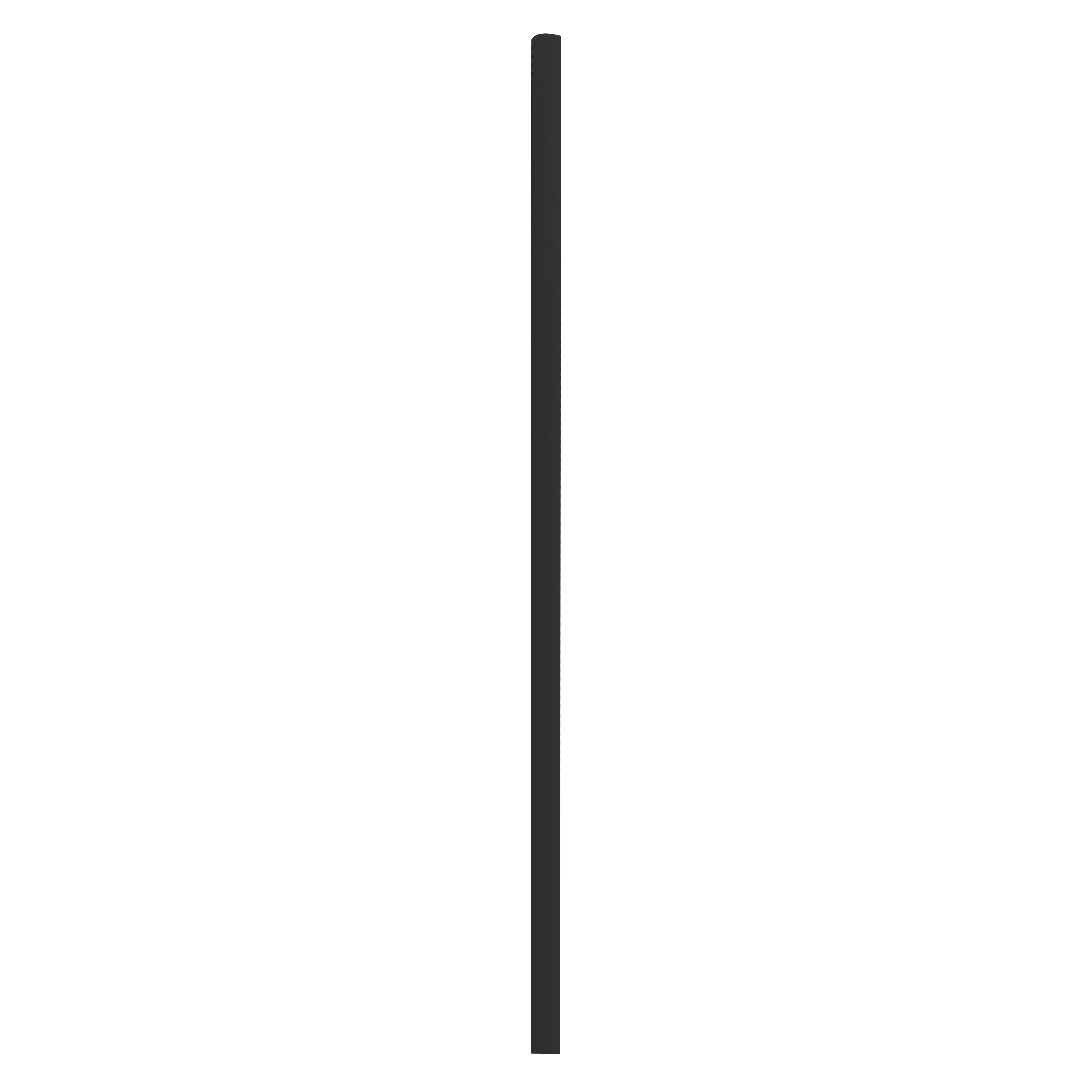 PacknWood 210CHP14FBLK Durable Solid Black Cocktail Paper Straws - Unwrapped