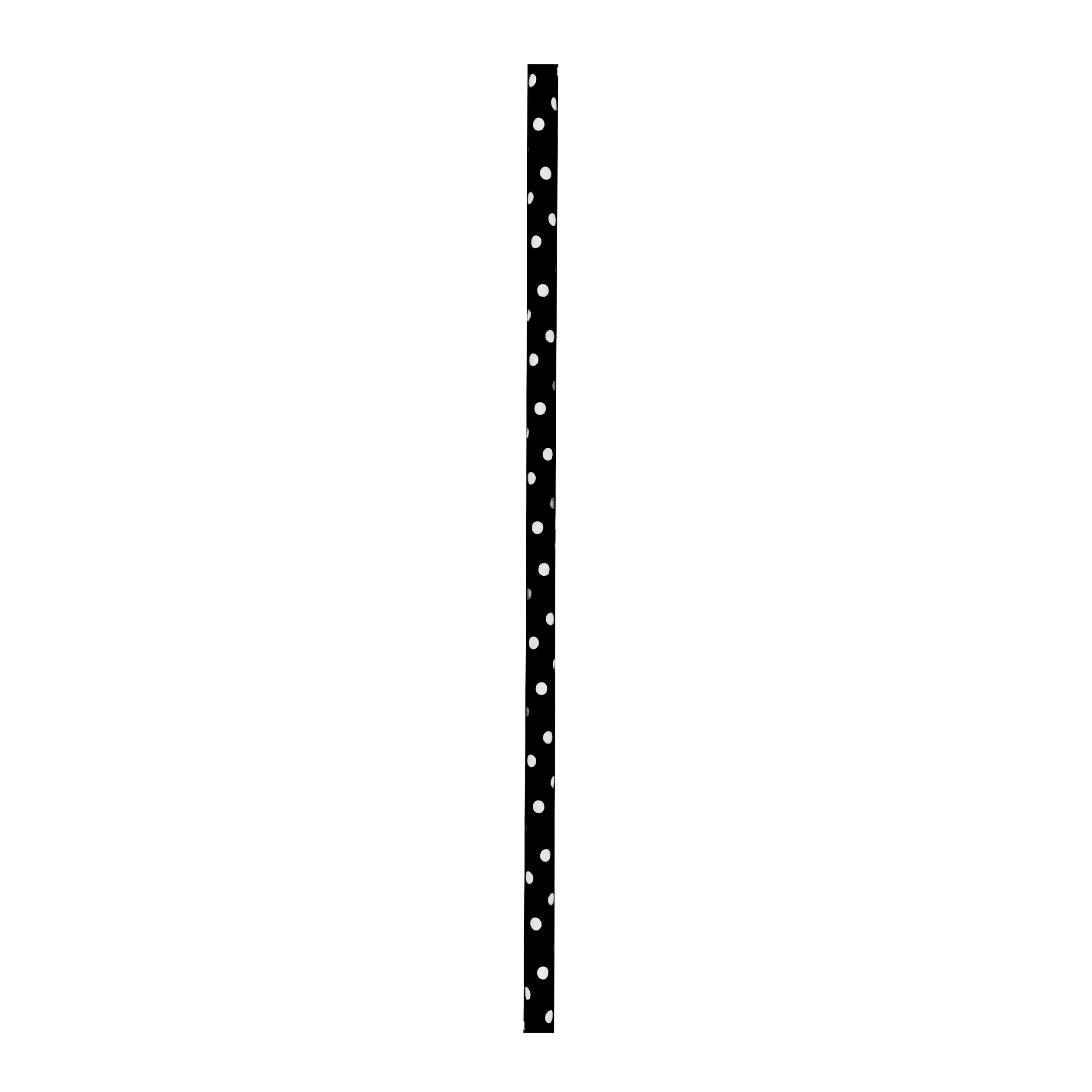 PacknWood 210CHP19DBLK Durable Black & White Paper Straws - Unwrapped