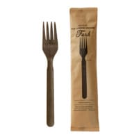 PacknWood 210CVPL711COW Compostable Wrapped Coffee Ground Fork