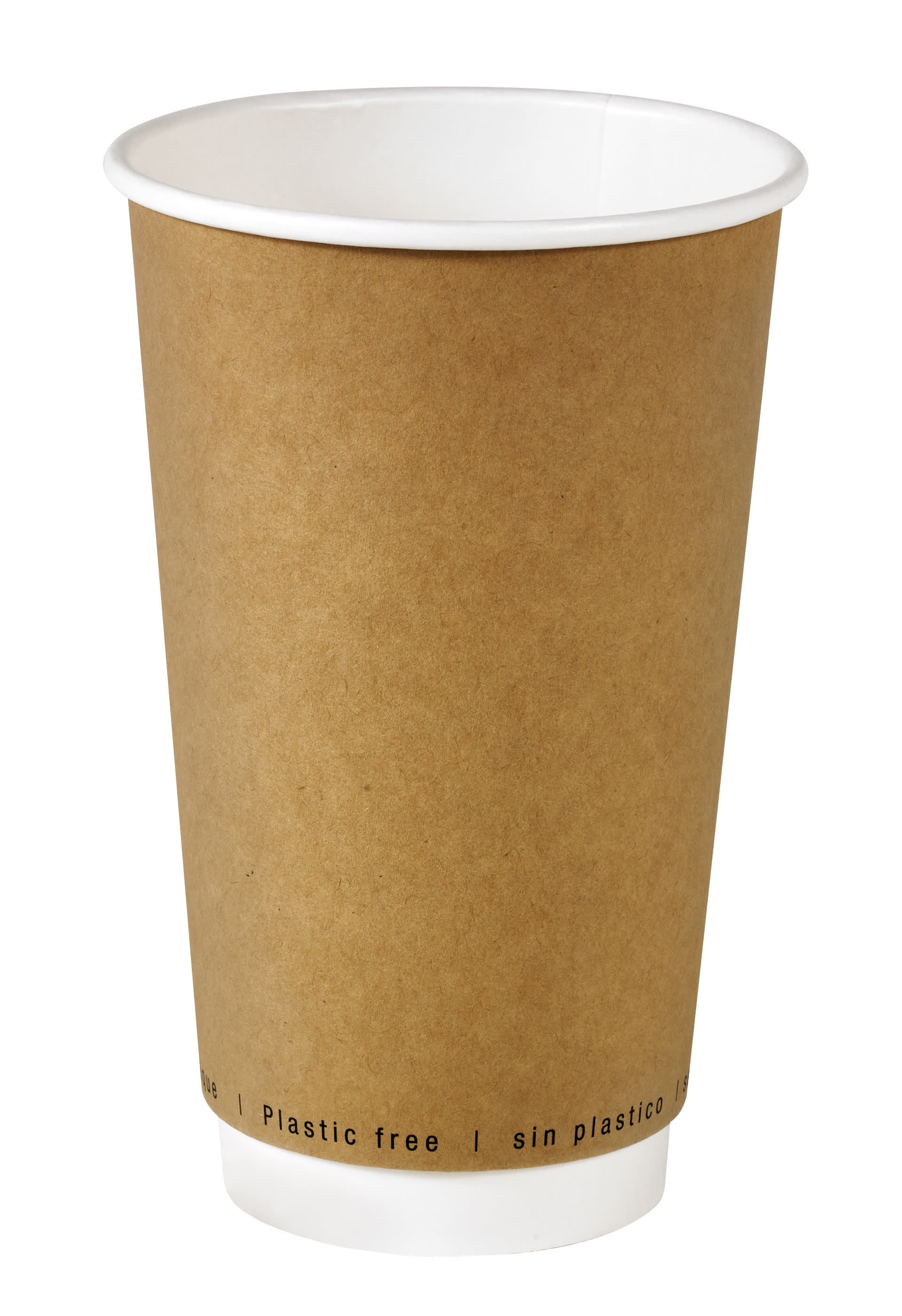 PacknWood 210GCDWB16K Kraft Double Wall Paper Cup Plastic Free