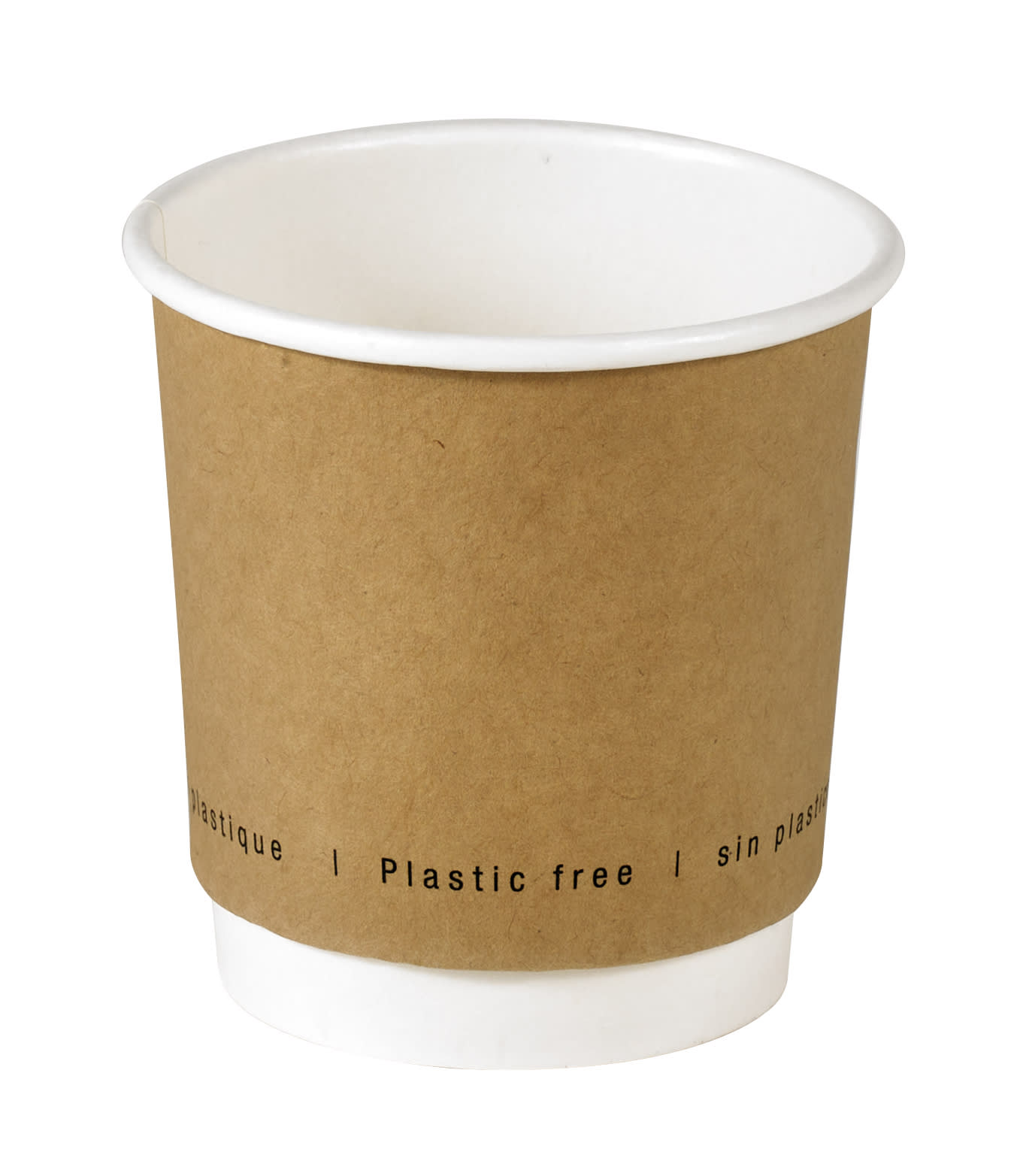 PacknWood 210GCDWB4K Kraft Double Wall Paper Cup Plastic Free