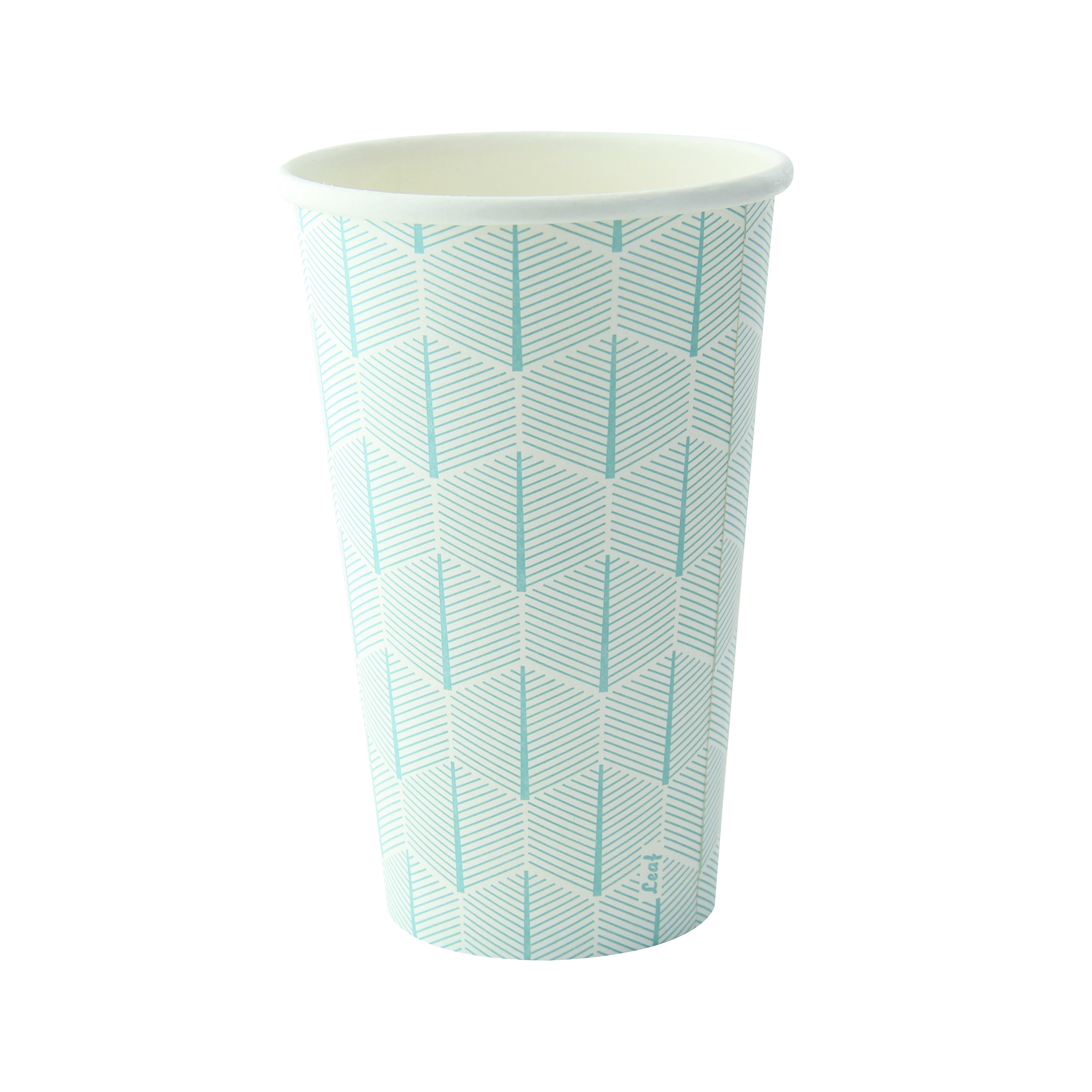 PacknWood 210GCLEAF16 Leaf design paper cup