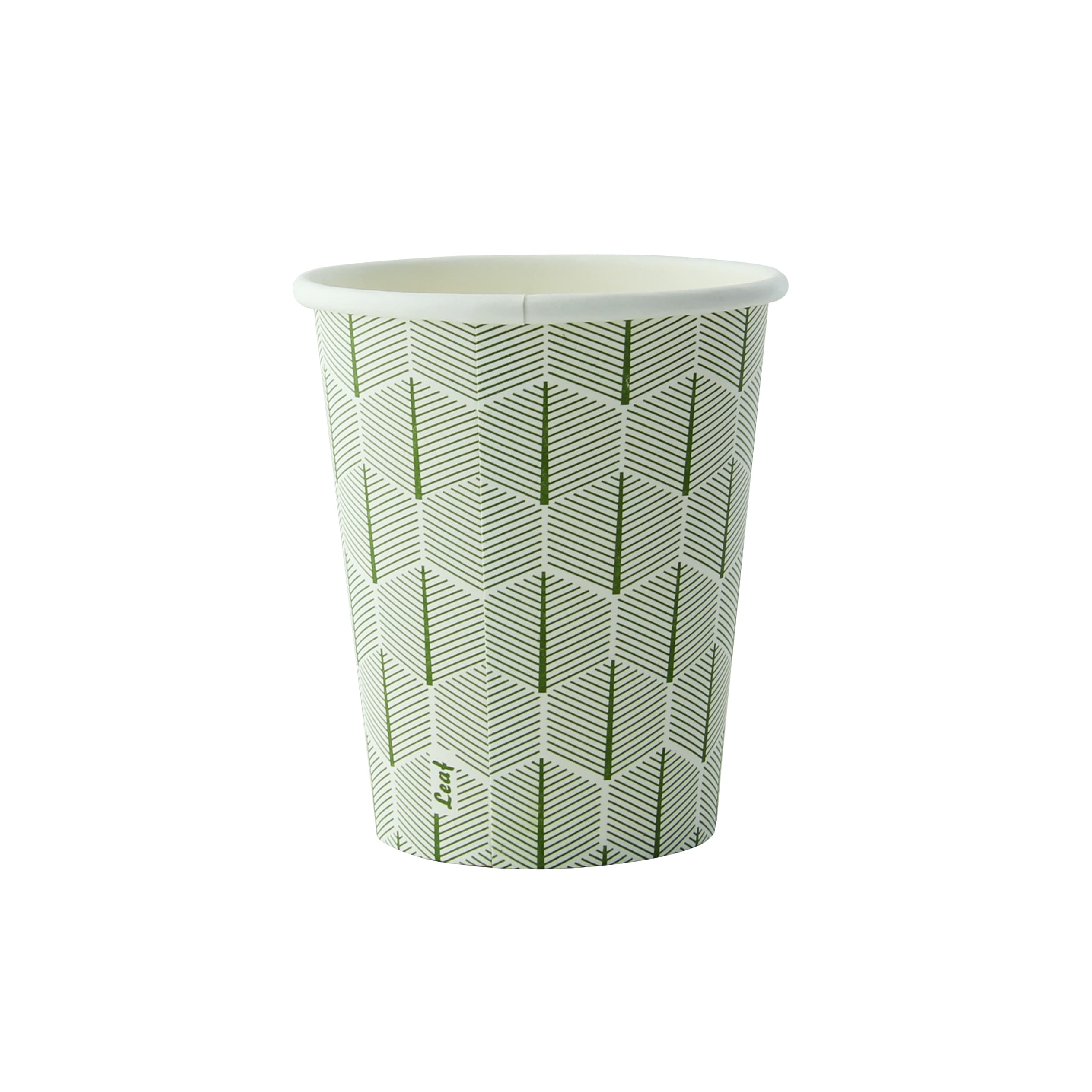 PacknWood 210GCLEAF86 Leaf design paper cup