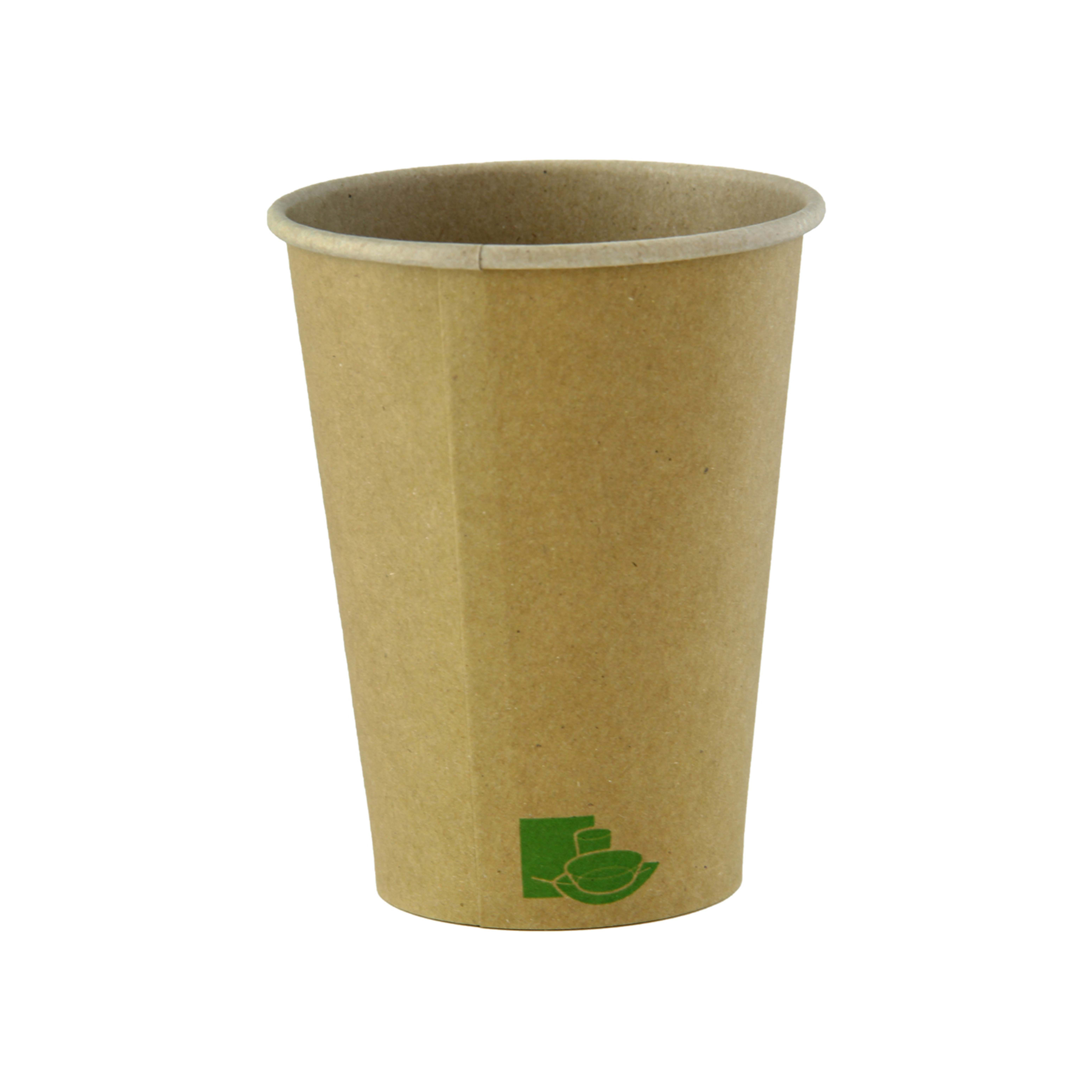 PacknWood 210GCZEN126 Zen Kraft Recyclable Paper Cup.