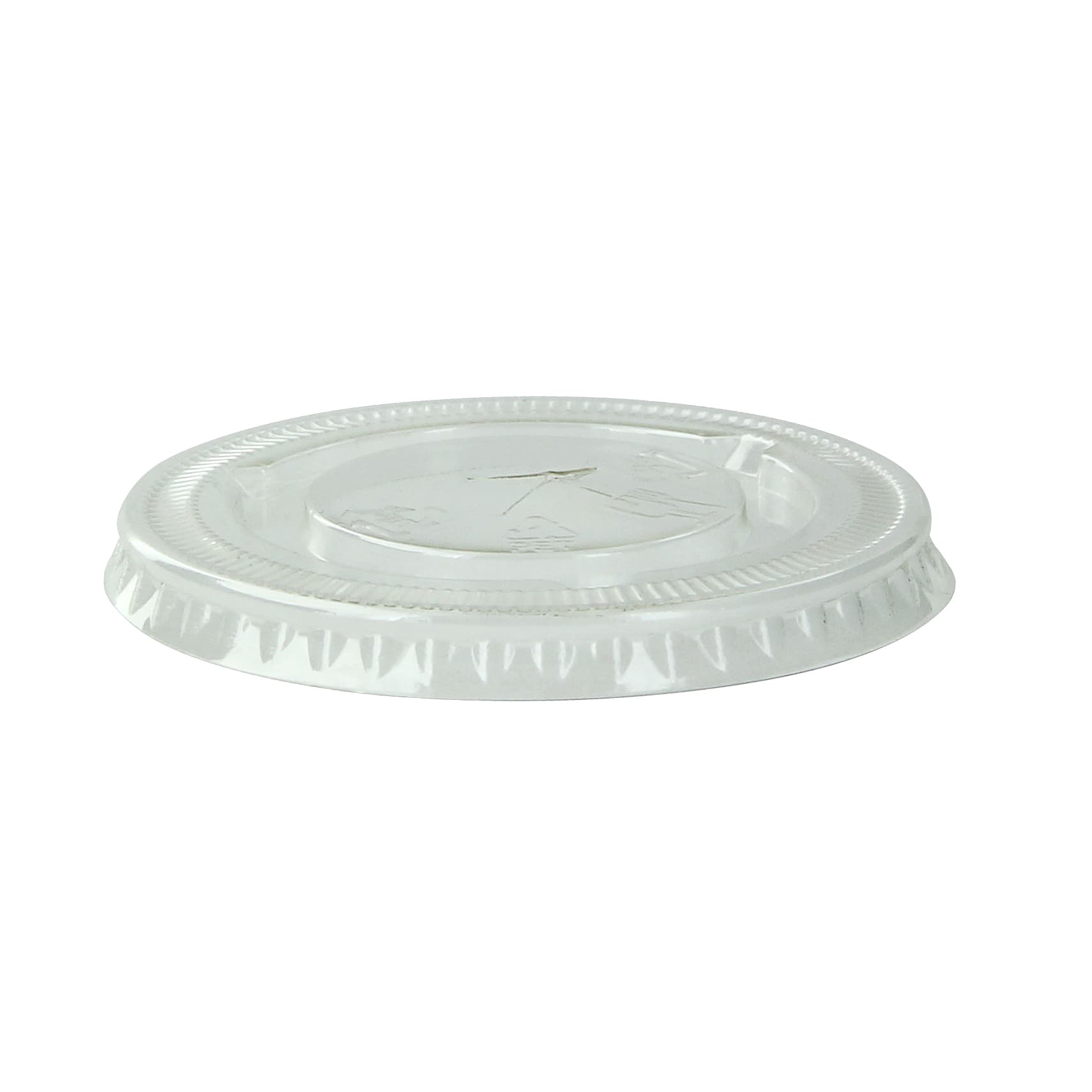PacknWood 210GKL74X Clear PET Flat Lid With Hole for 210POC81N & 210POB80 & 210POC121N & 210POB121