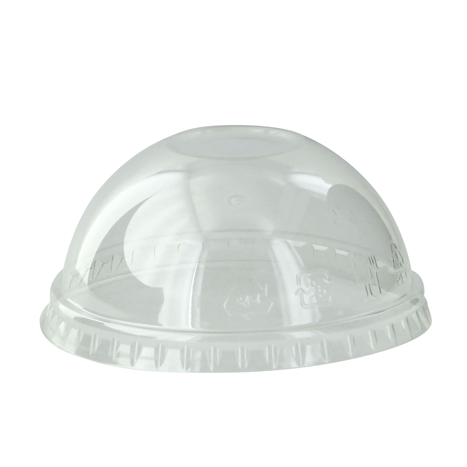 PacknWood 210GKLD74D Clear PET Dome Lid for 210POC81N & 210POB80 & 210POC121N & 210POB121