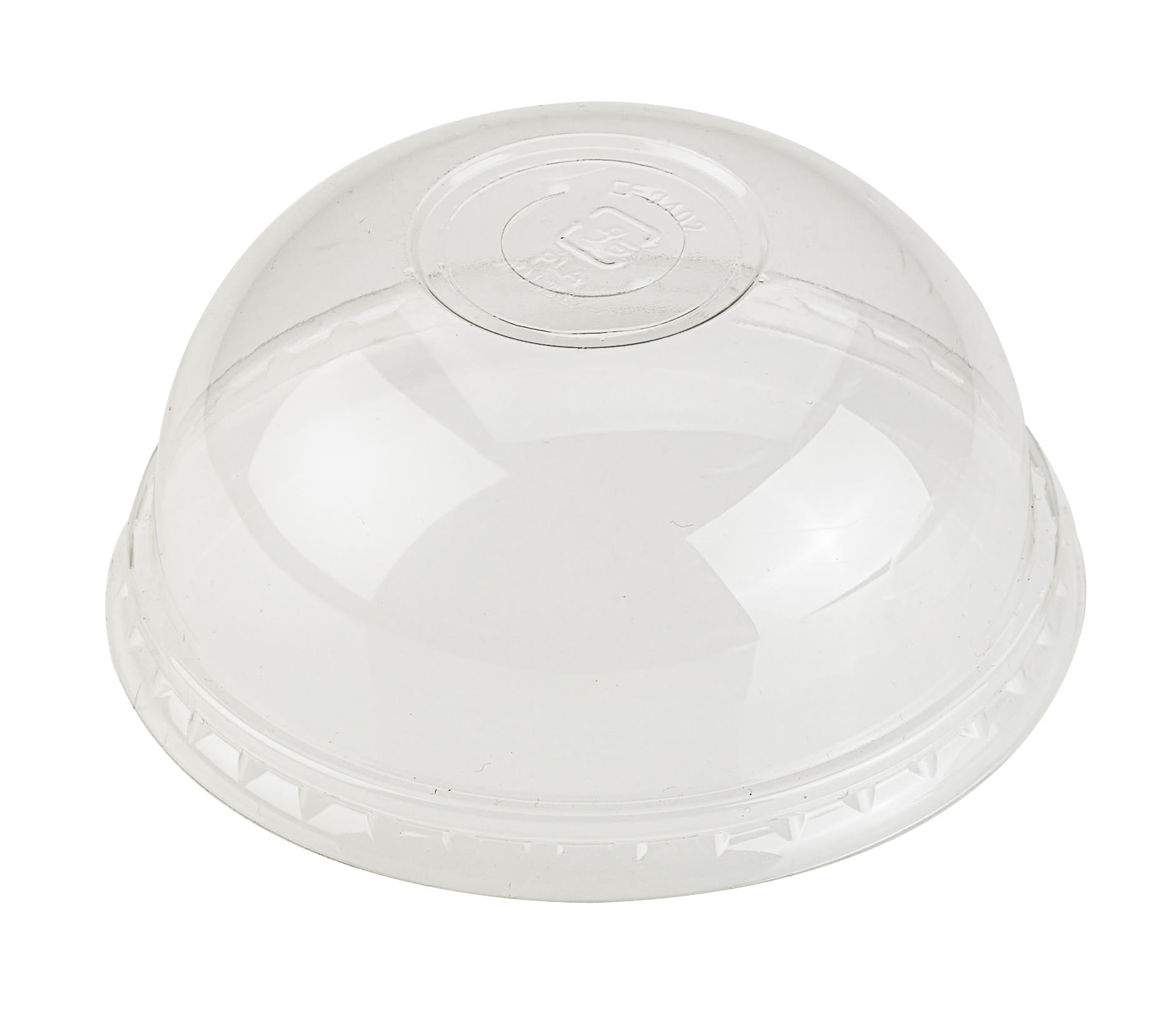 PacknWood 210GPLAL96D Clear Compostable Dome Lid with Round Hole for 210GPLA360 & 210GPLA450 & 210GPLA560 & 210GPLA670