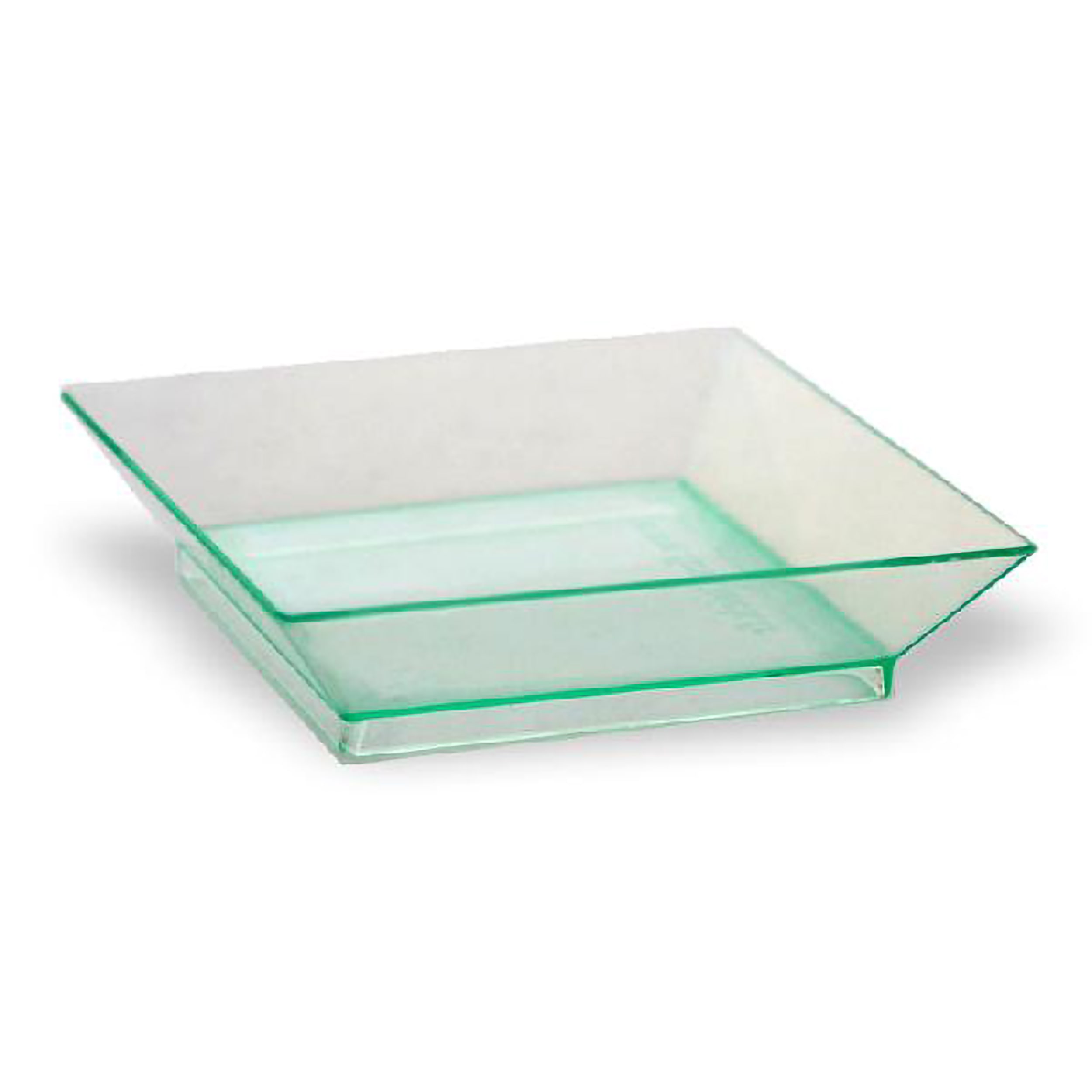 PacknWood 210KLAR6565 Klarity Square Mini Transparent Green Dish
