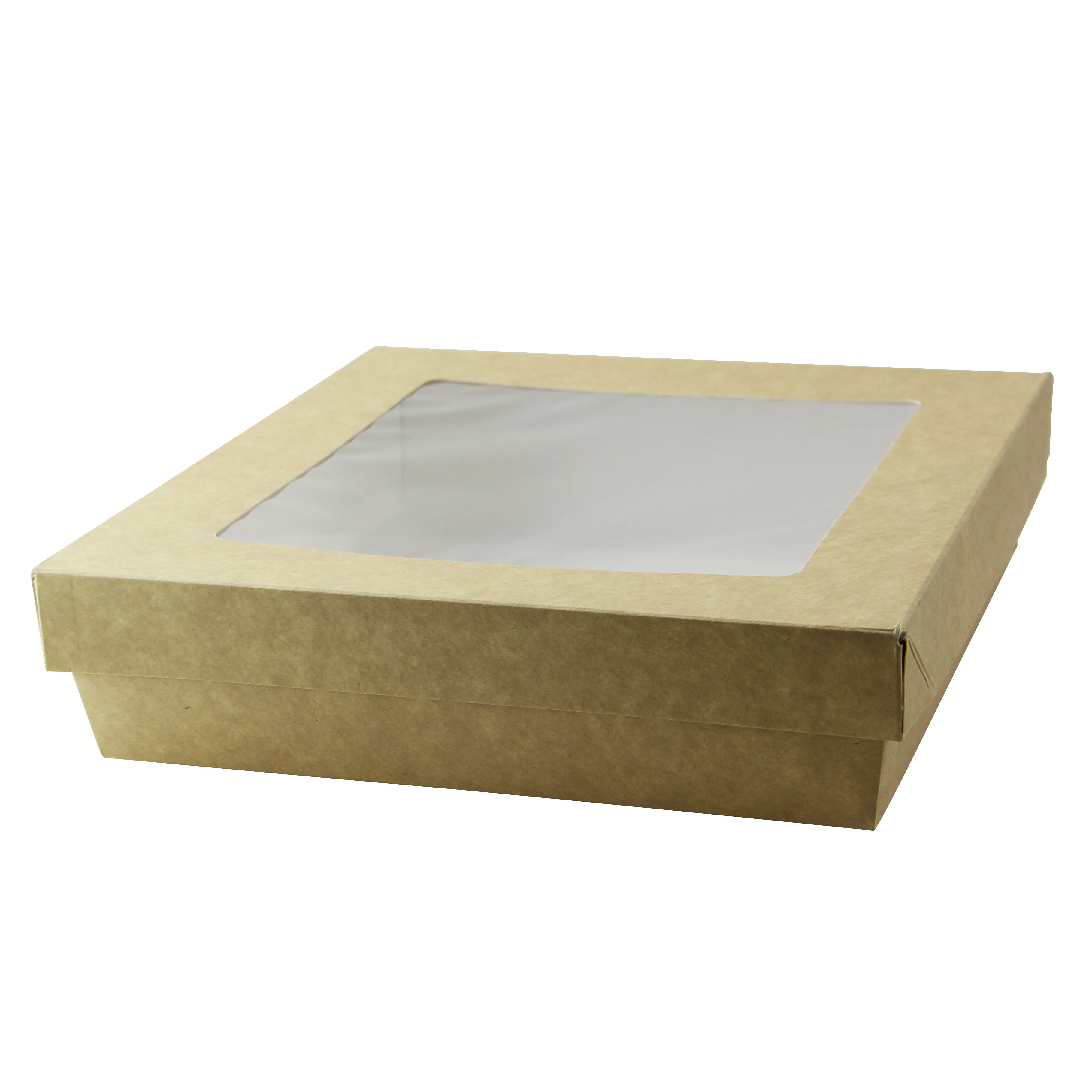 PacknWood 210KRAYB195 Kraft Kray Boxes with PET Window Lid
