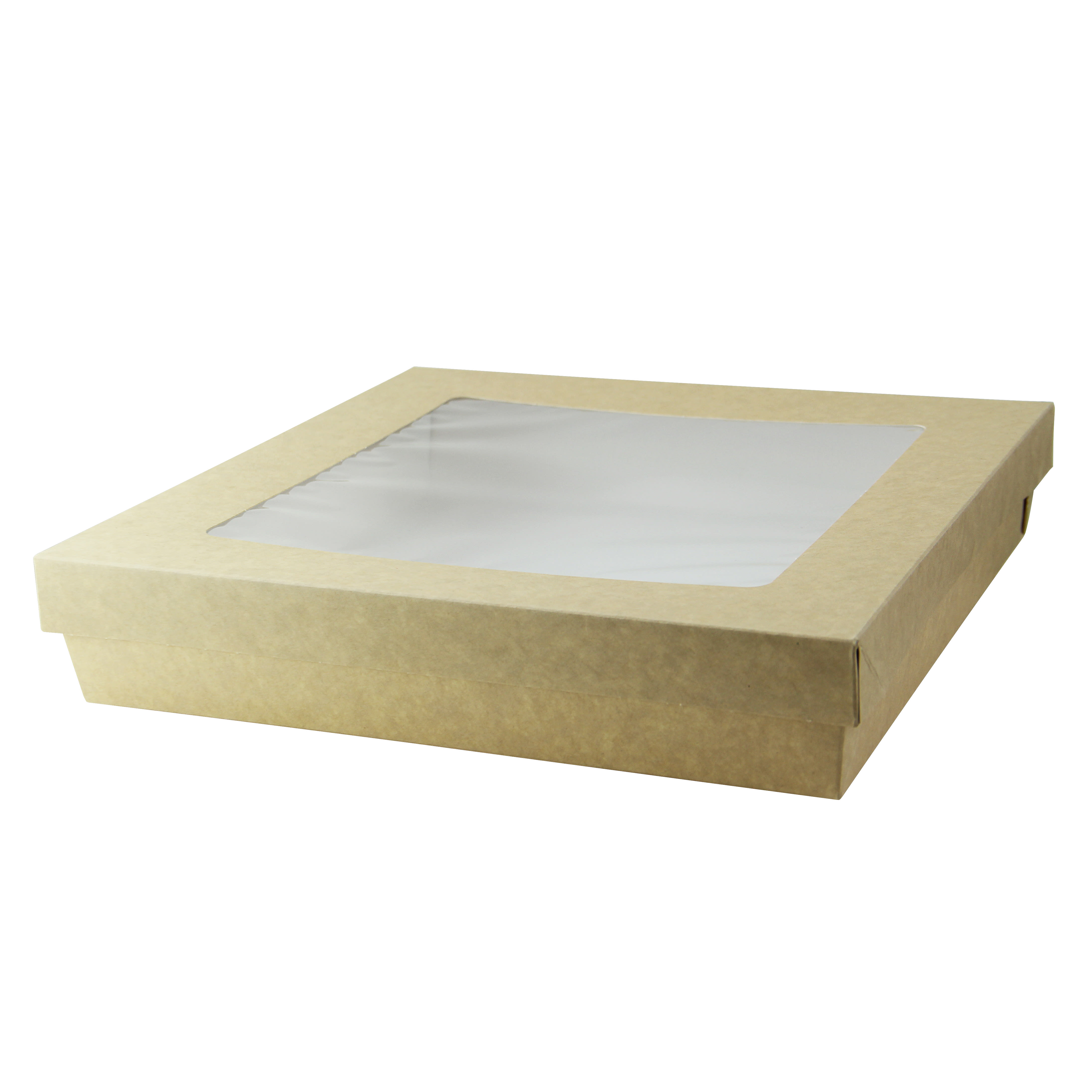 PacknWood 210KRAYB255 Kraft Kray Boxes with PET Window Lid