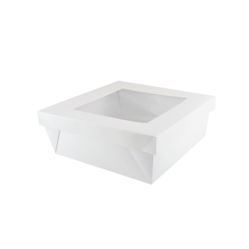 PacknWood 210KRAYWH208 White Kray Boxes with PET Window Lid