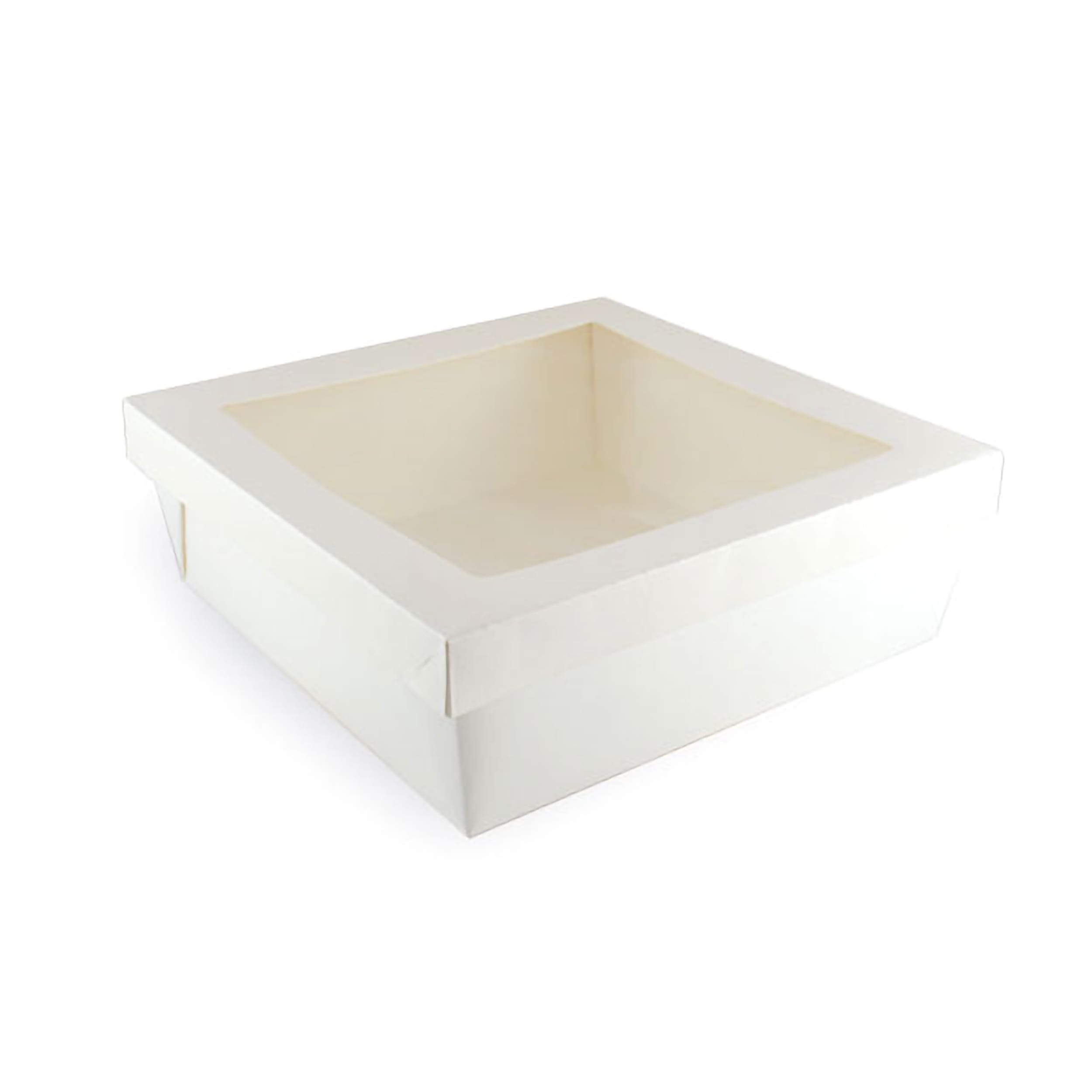 PacknWood 210KRAYWH228 White Kray Boxes with PET Window Lid