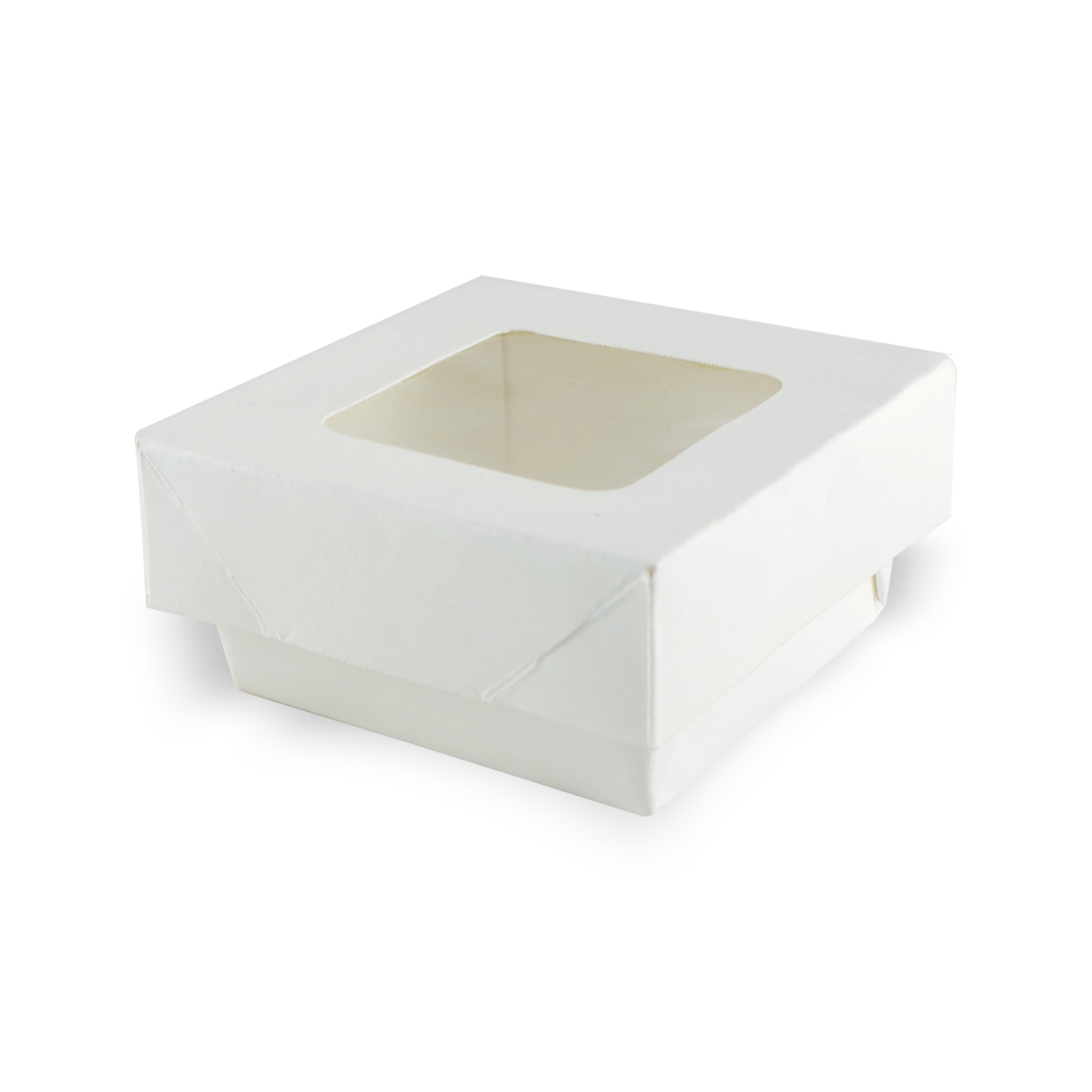 PacknWood 210KRAYWH85 White Kray Boxes with PET Window Lid