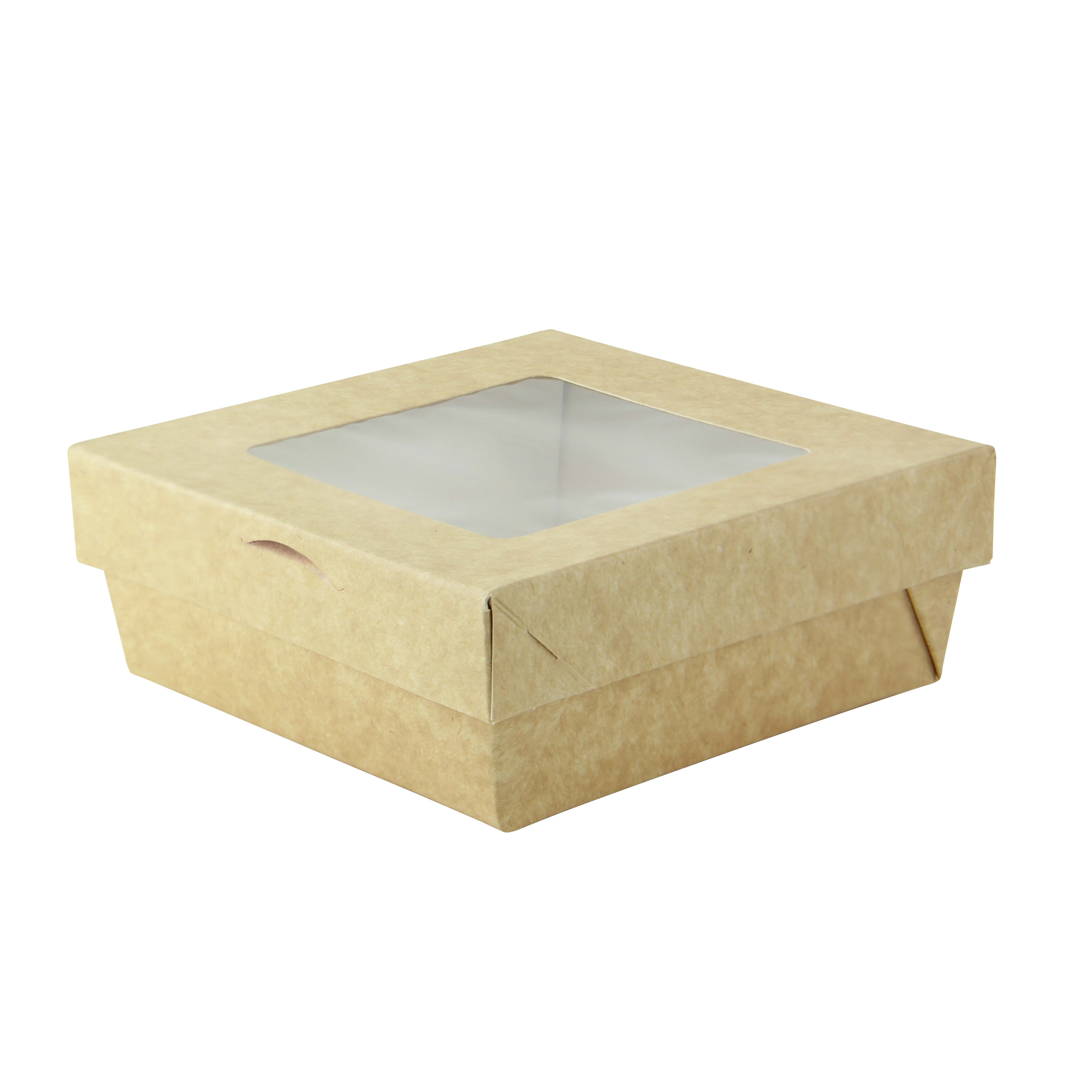 PacknWood 210KRBAK135K Bakeable Kraft Kray Box with PET Lid