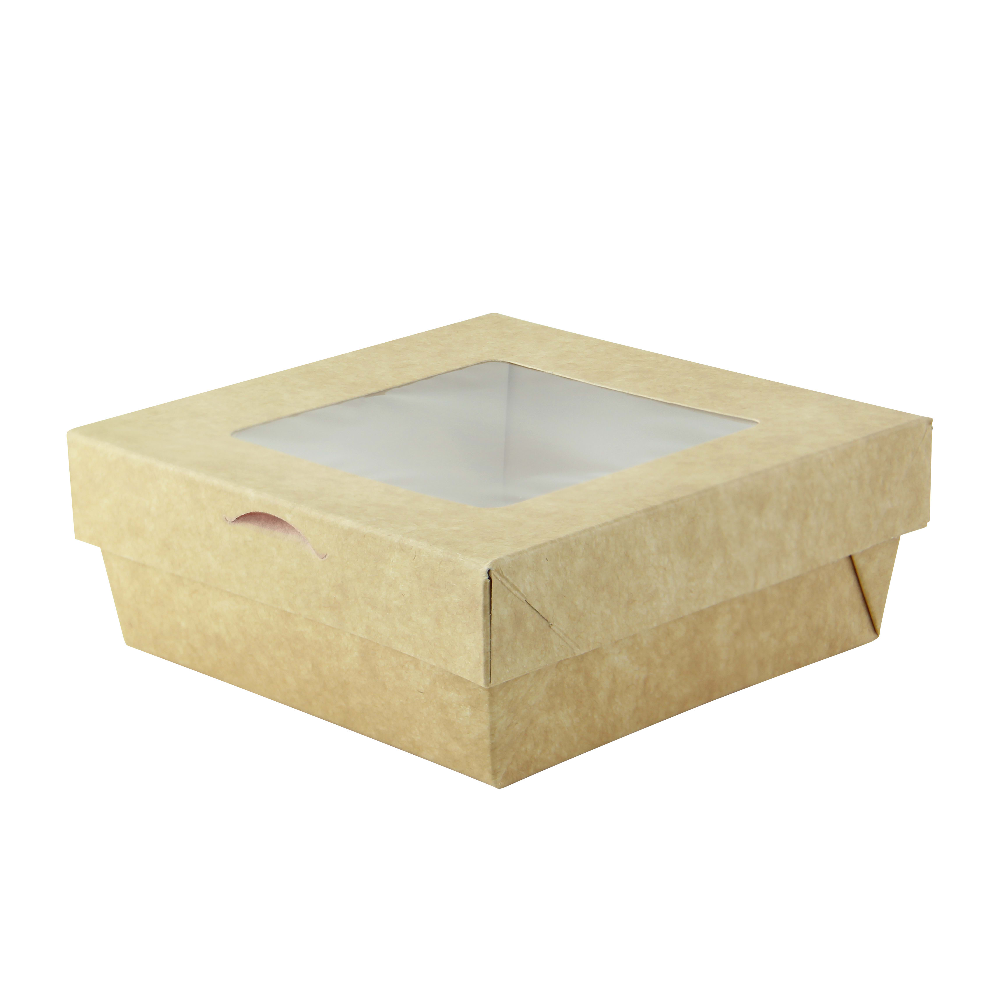 PacknWood 210KRBAK155K Bakeable Kraft Kray Box with PET Lid