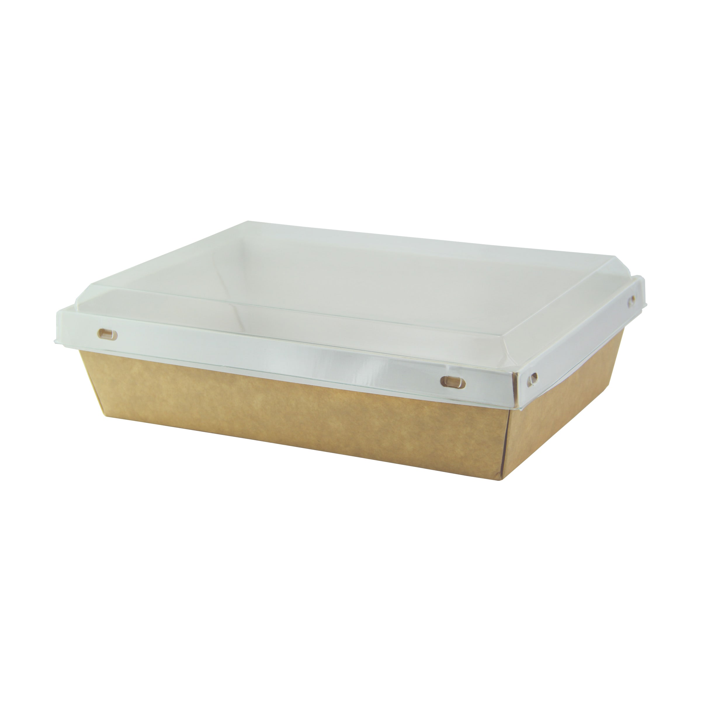 PacknWood 210KVIEW1000 Laminated Kraft Box with Clear PET Lid