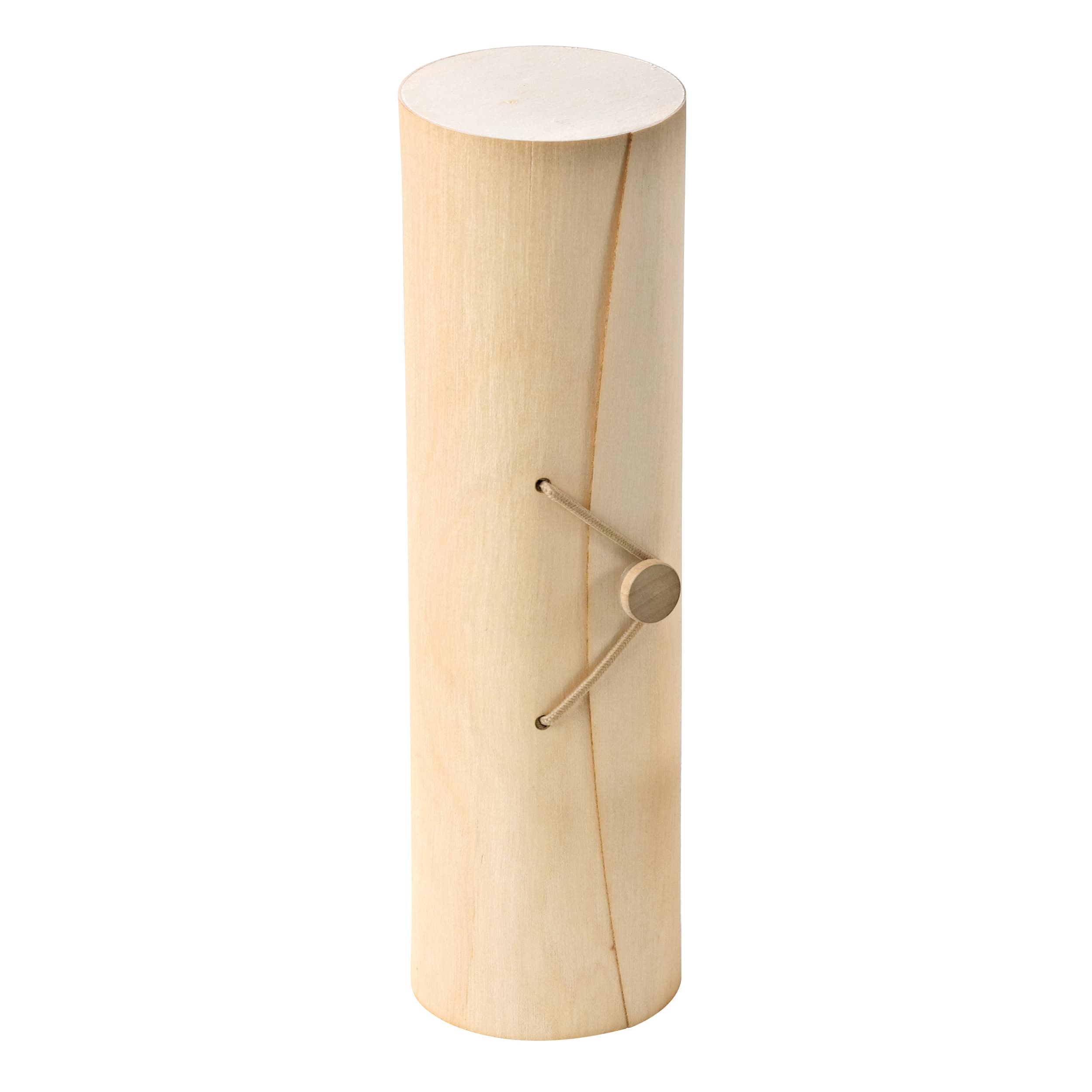 PacknWood 210MAC7CYB Cylindrical Wooden Box for 7 Macarons with Latch