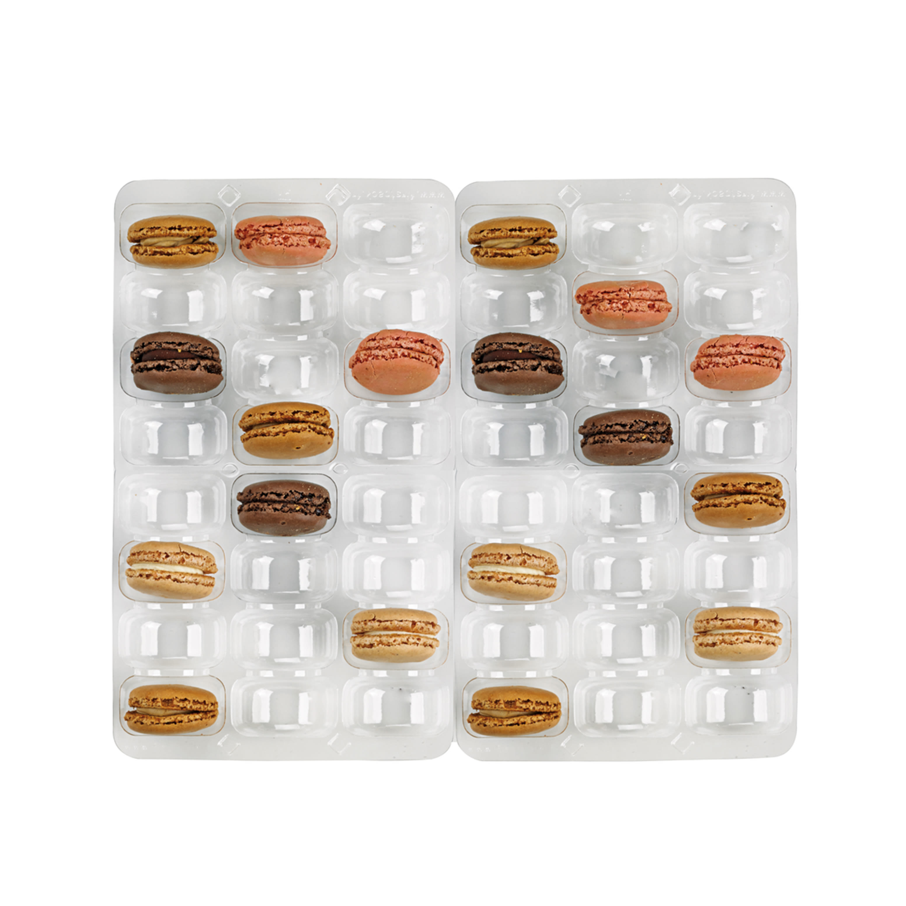 PacknWood 210MACINS48 Insert for 48 Macarons (6x8) with Clip Closure