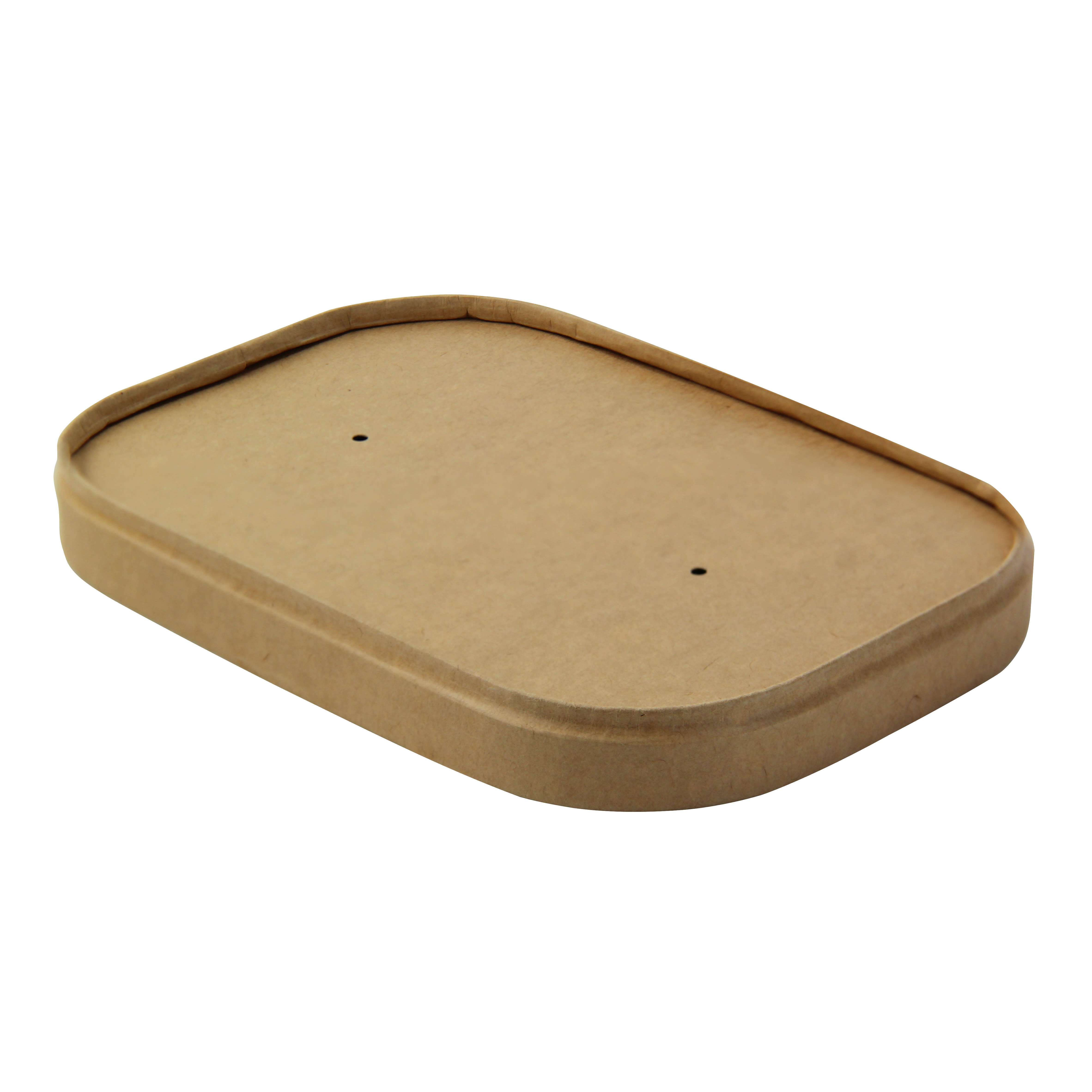 PacknWood 210PCRLK Rectangular Kraft Lid with lamination for the 210PCREC range