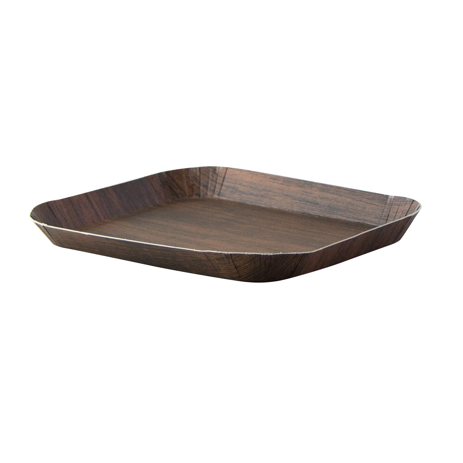 PacknWood 210PTRAYB1410 Dark Wood Print Laminated Paper Tray