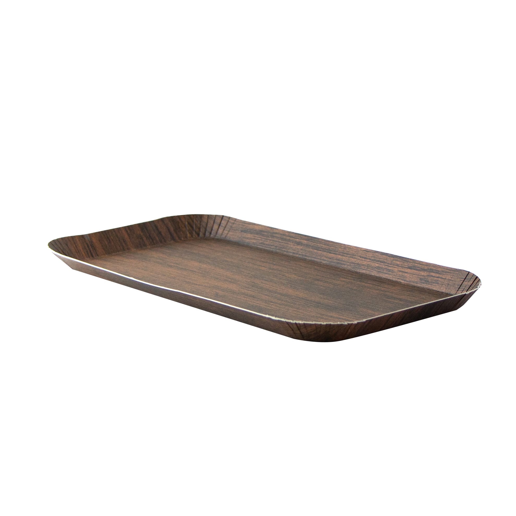 PacknWood 210PTRAYB2410 Dark Wood Print Laminated Paper Tray