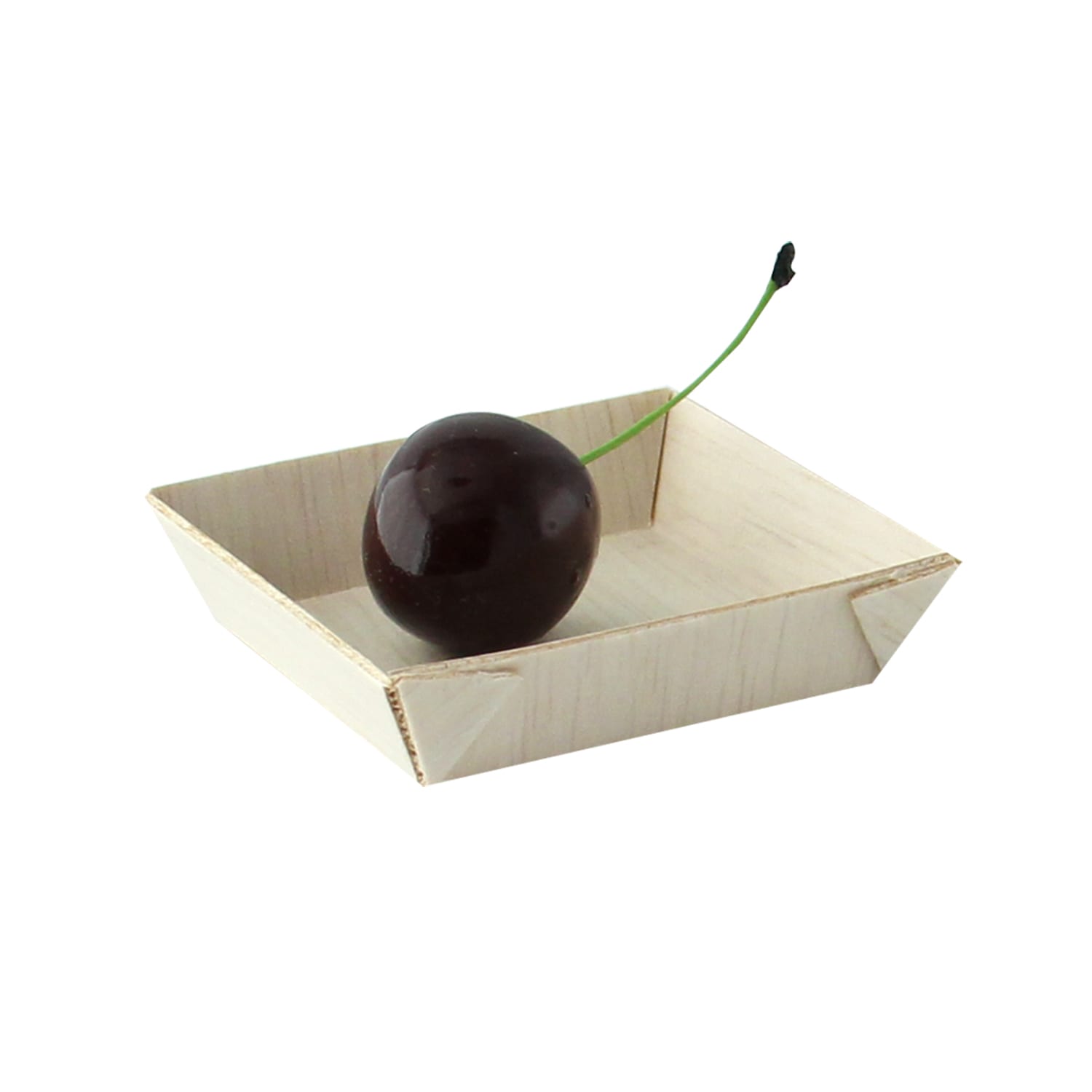 PacknWood 210SAMBQ60 Mini Square "Samurai" Wooden Tray