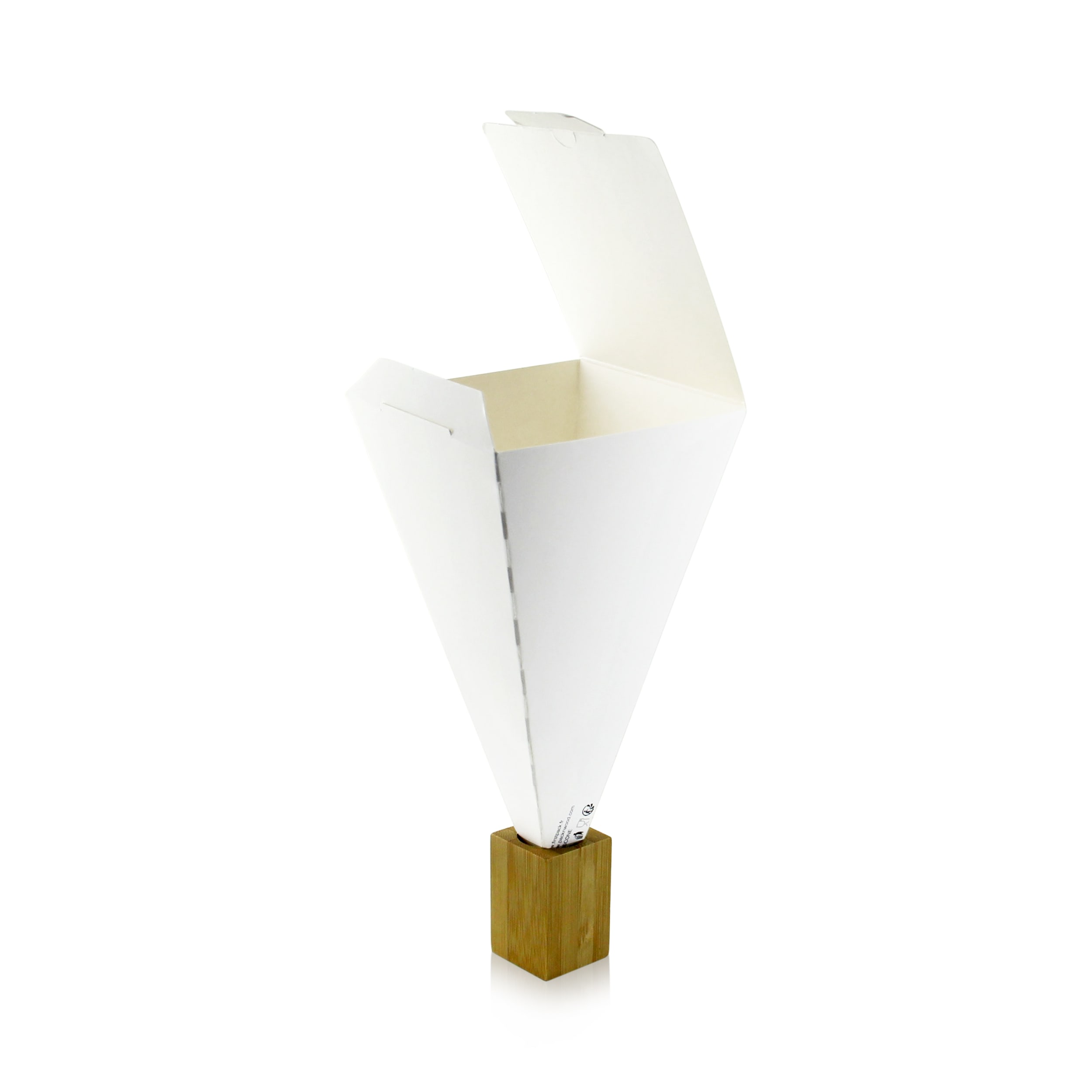 PacknWood 210SCONE Closeable White Snack Cone