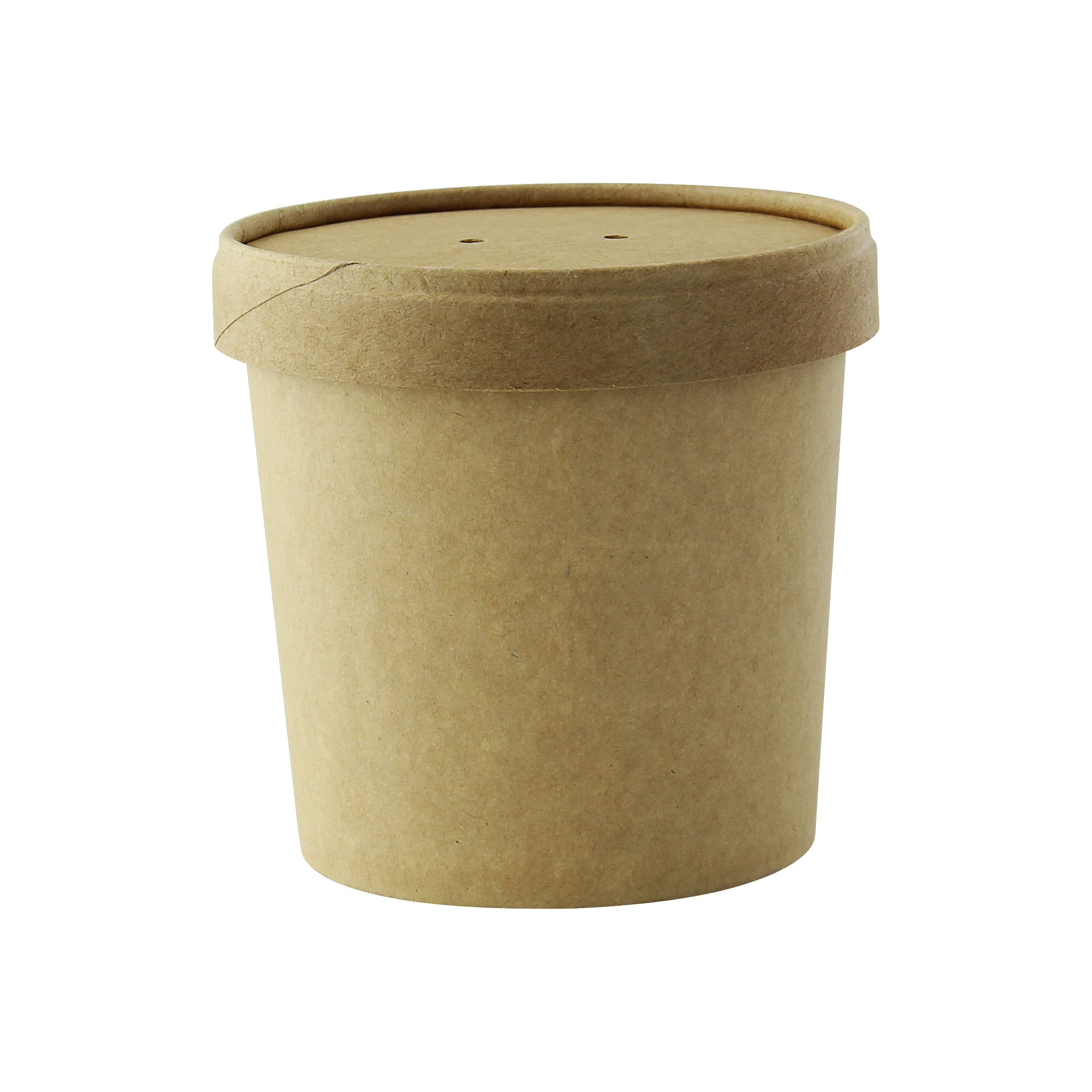PacknWood 210SOUPCOK12 Brown Kraft Soup Cup with Kraft Lid Included