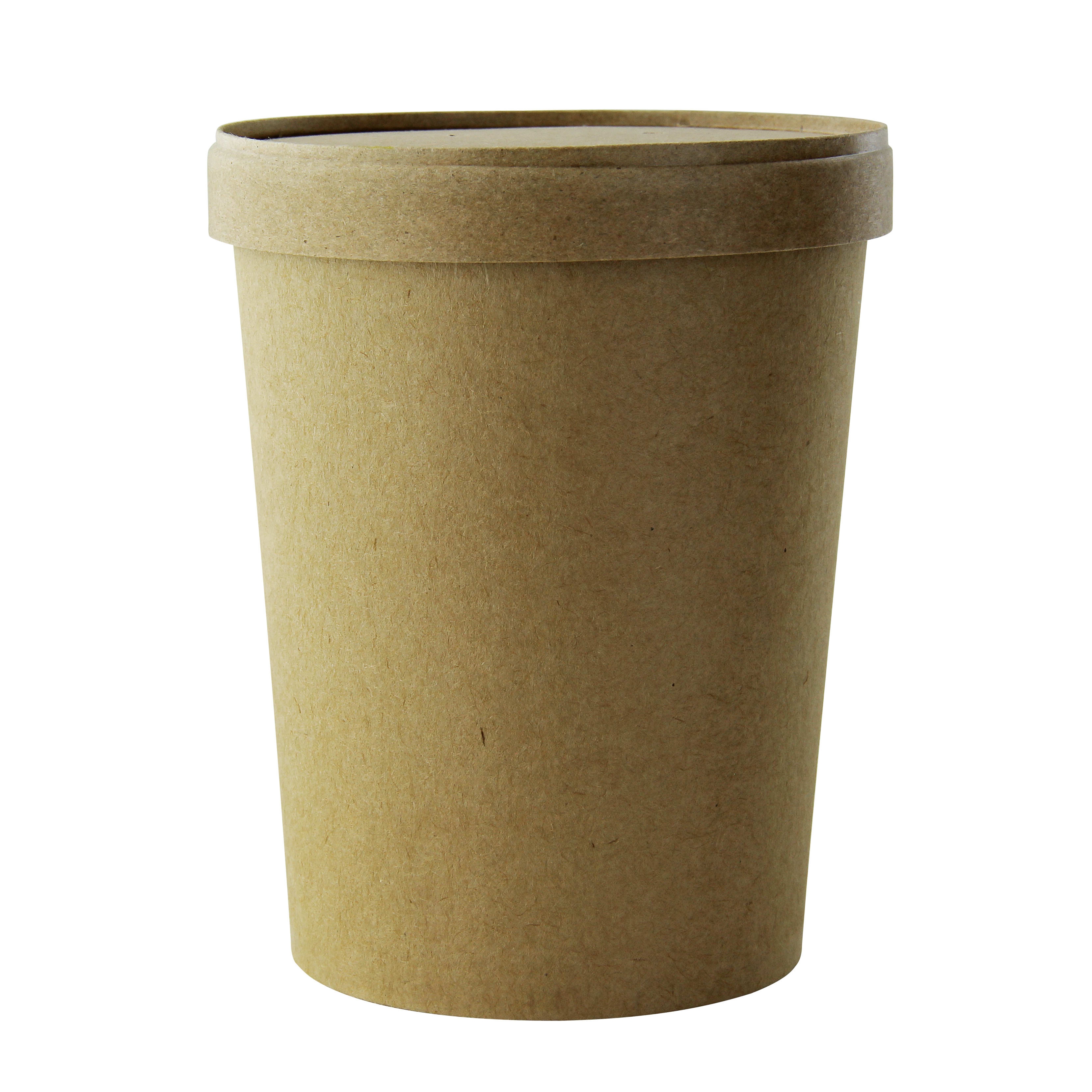 PacknWood 210SOUPCOK32 Brown Kraft Soup Cup with Kraft Lid Included