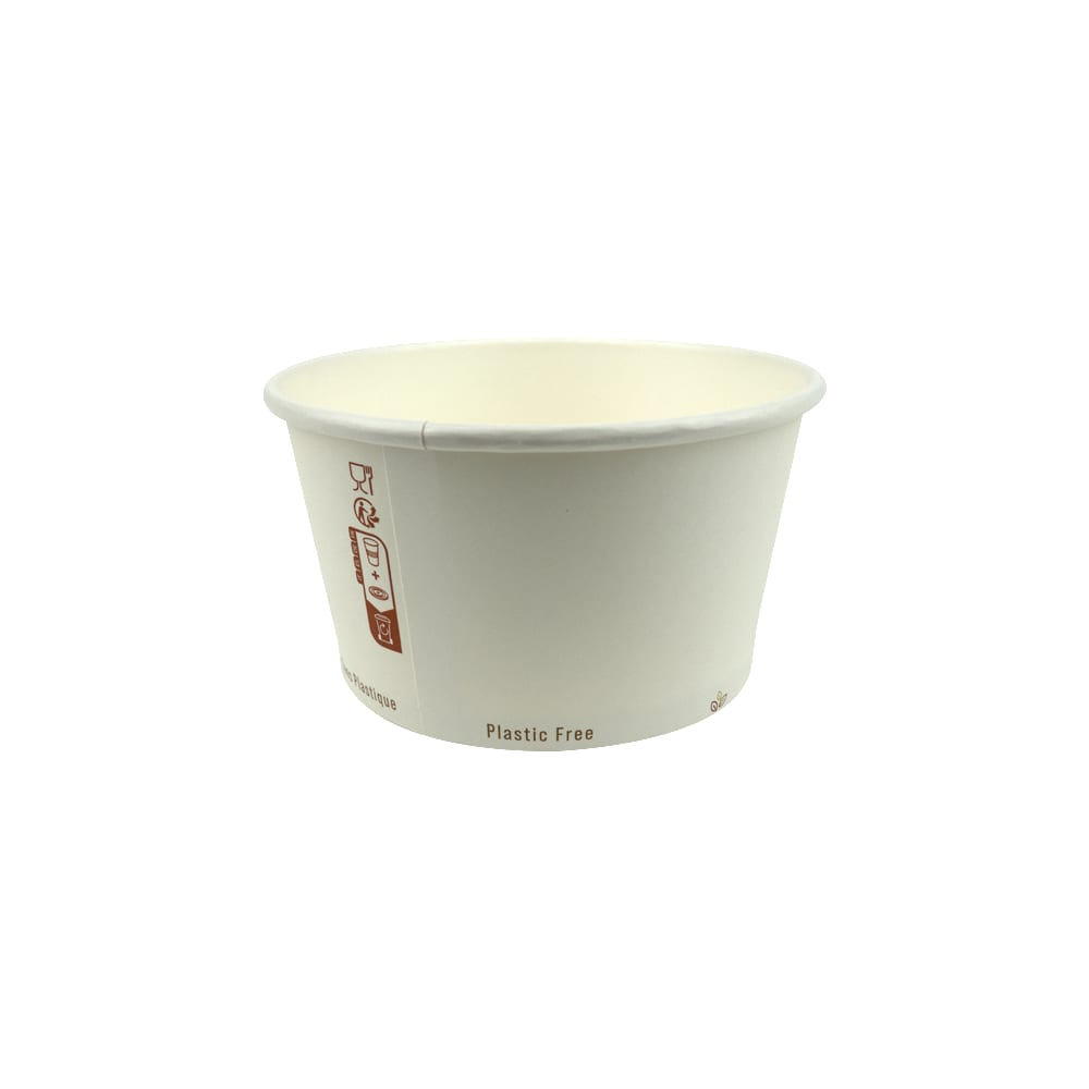 PacknWood 210SOW12 Compostable Soup Cup.