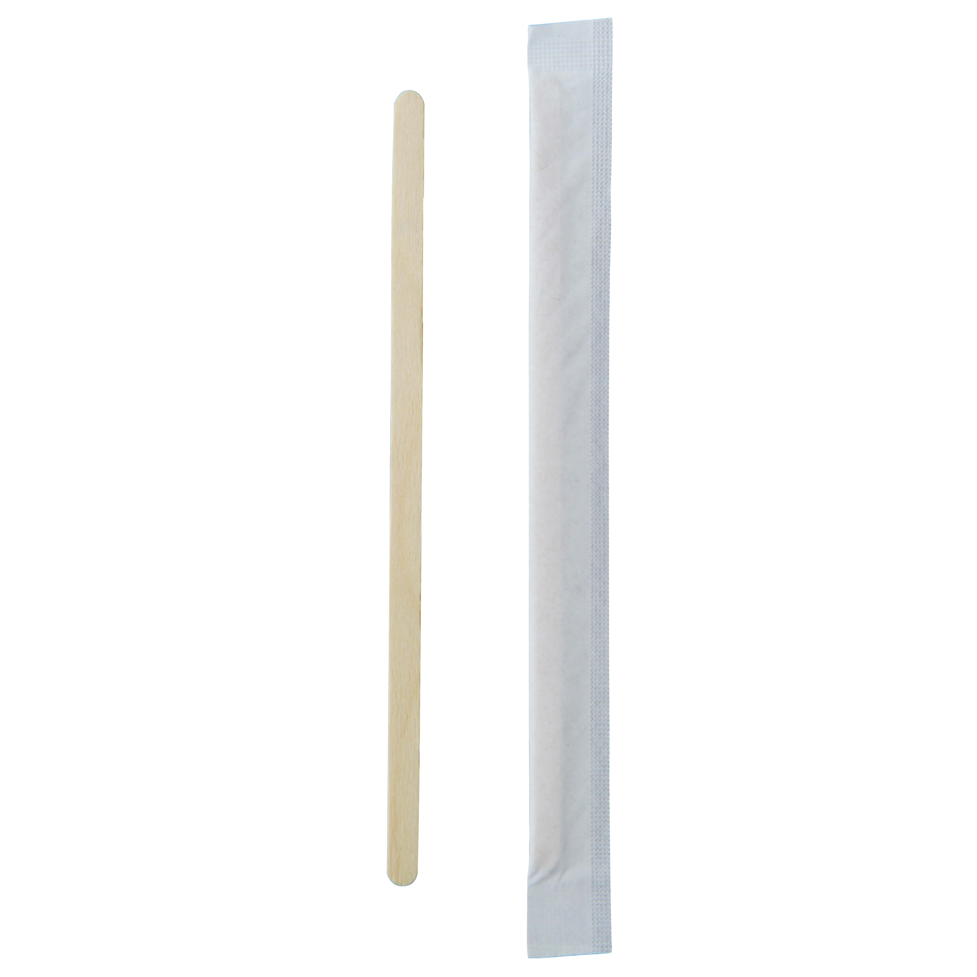 PacknWood 210SPATBE Individually Wrapped Wooden Coffee Stirrers