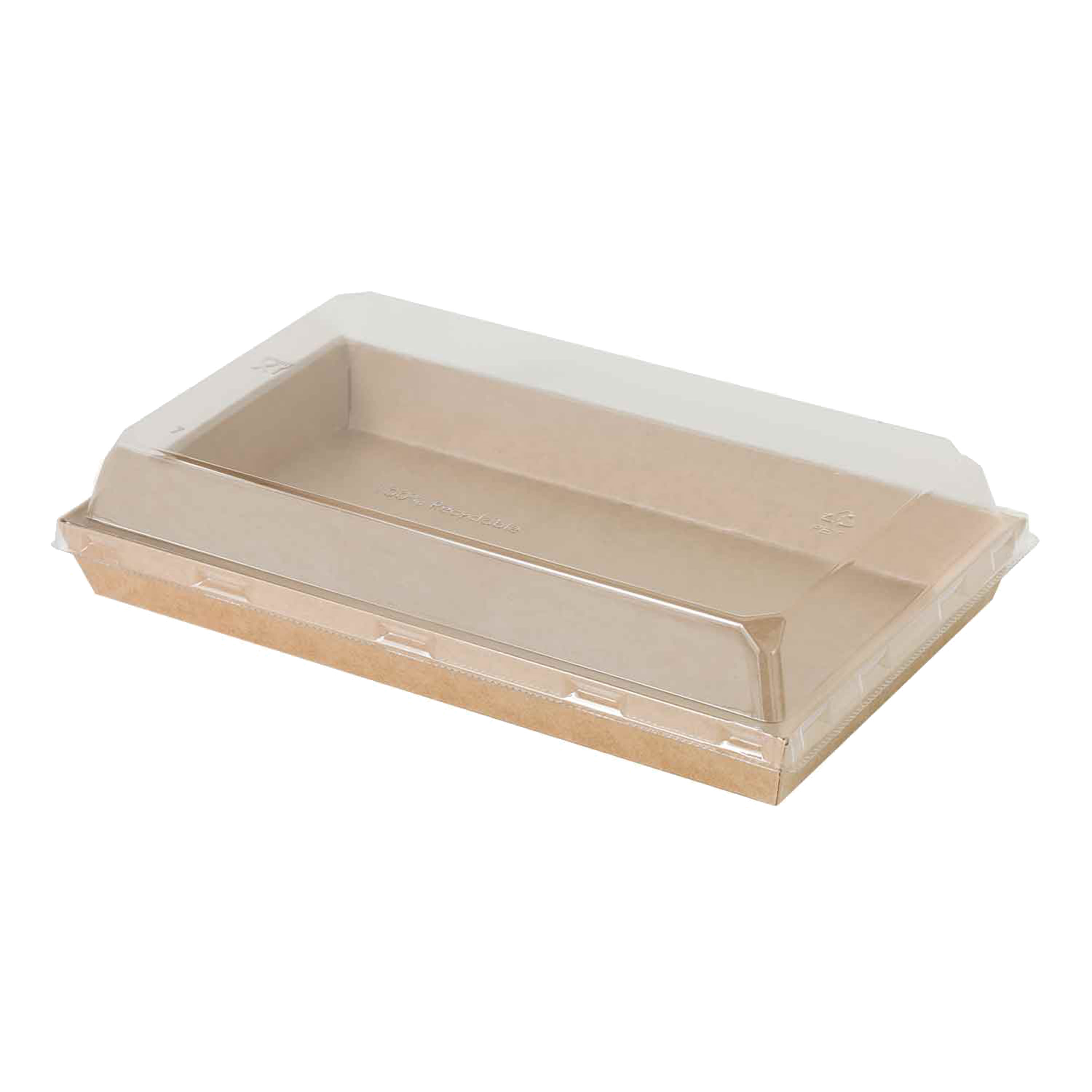 PacknWood 210SUPAP220K Sushi box in kraft with PET lid