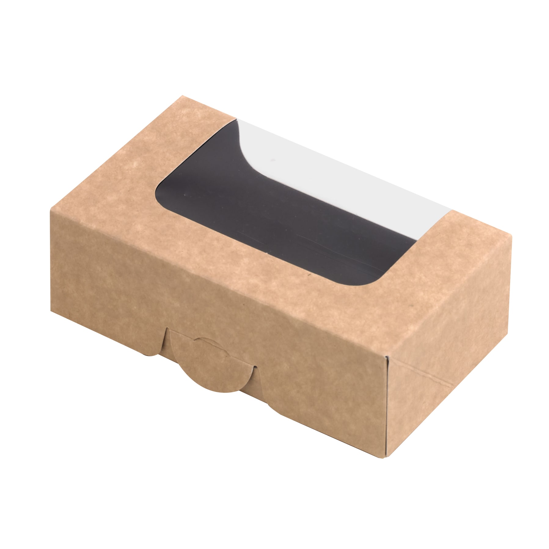PacknWood 210SUWINA12 Kraft Sushi Box With Window 4/6pcs
