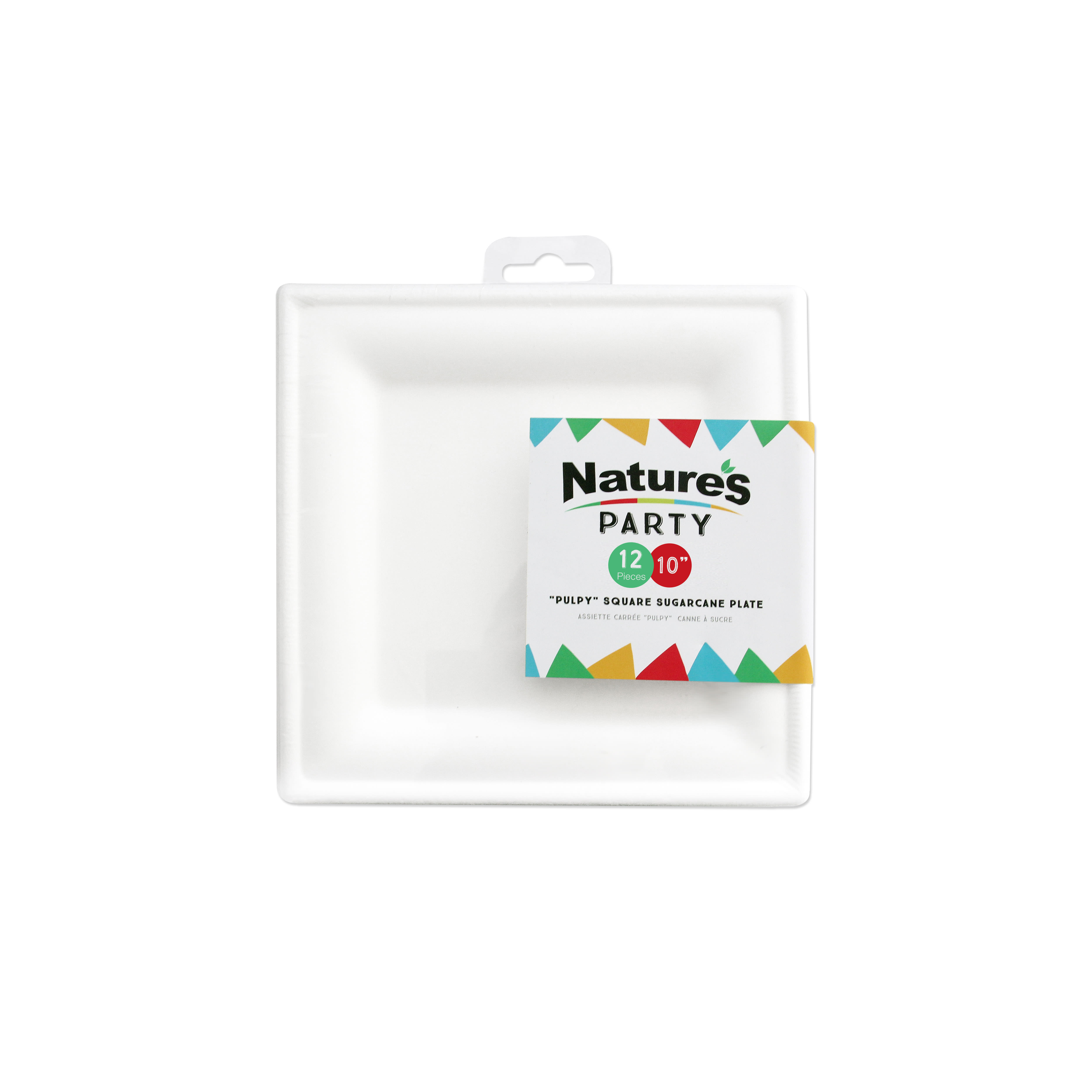 PacknWood 8NPAPU2627 White square sugarcane fibre plate