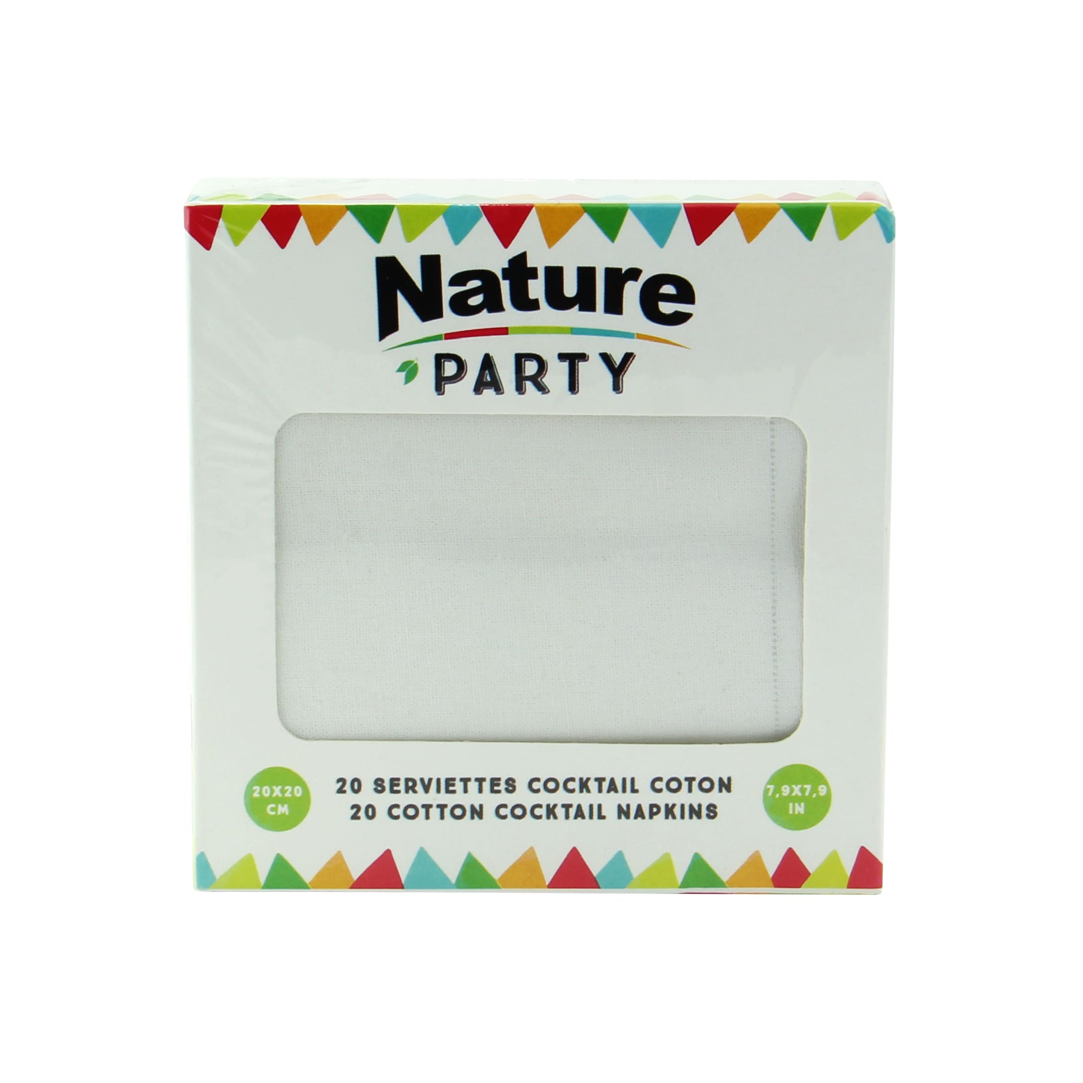 PacknWood 8NPSVCR20WH Luxury White Snow Cotton Cocktail Napkin.