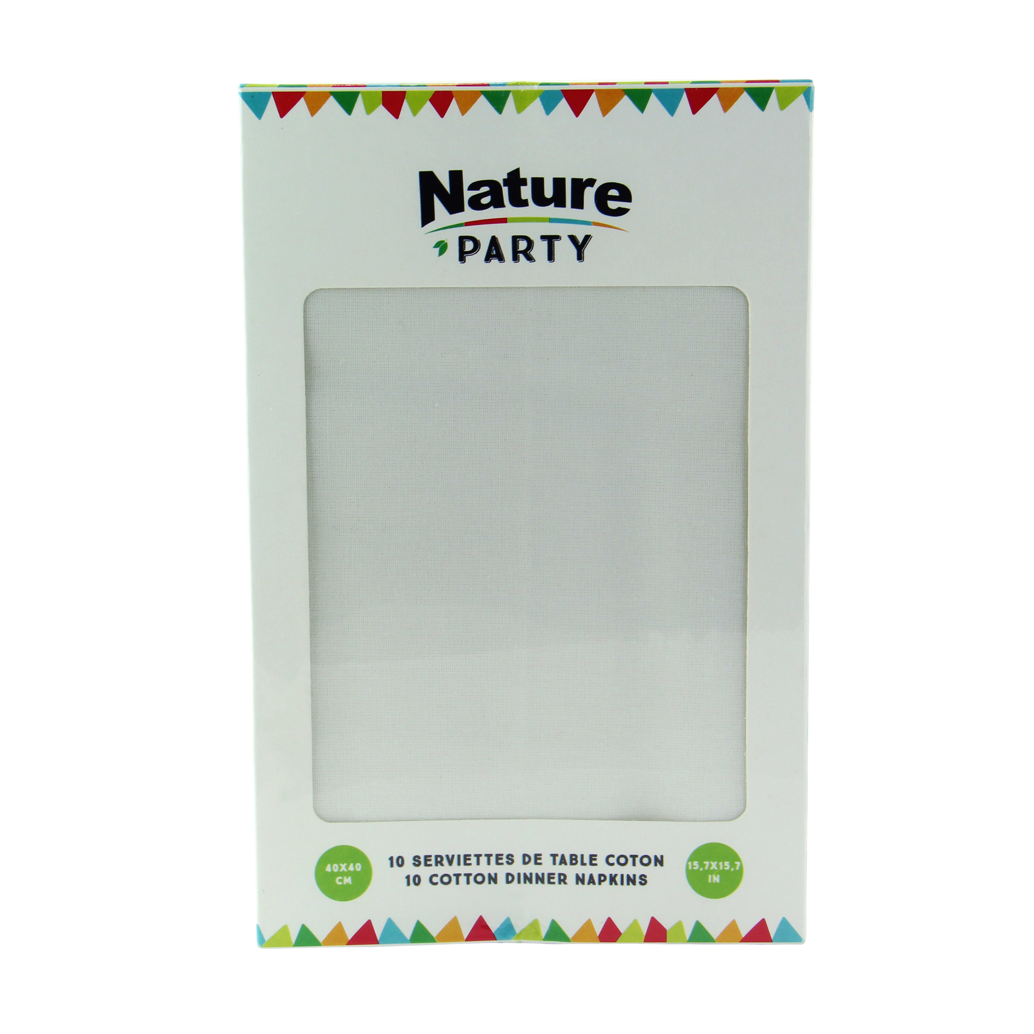 PacknWood 8NPSVCR40WH Luxury White Snow Cotton Table Napkin.