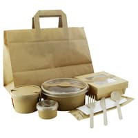 PacknWood TAKEOUTKRAFT Take Out Kraft Packaging Essential Kit - 1000 VIP Set