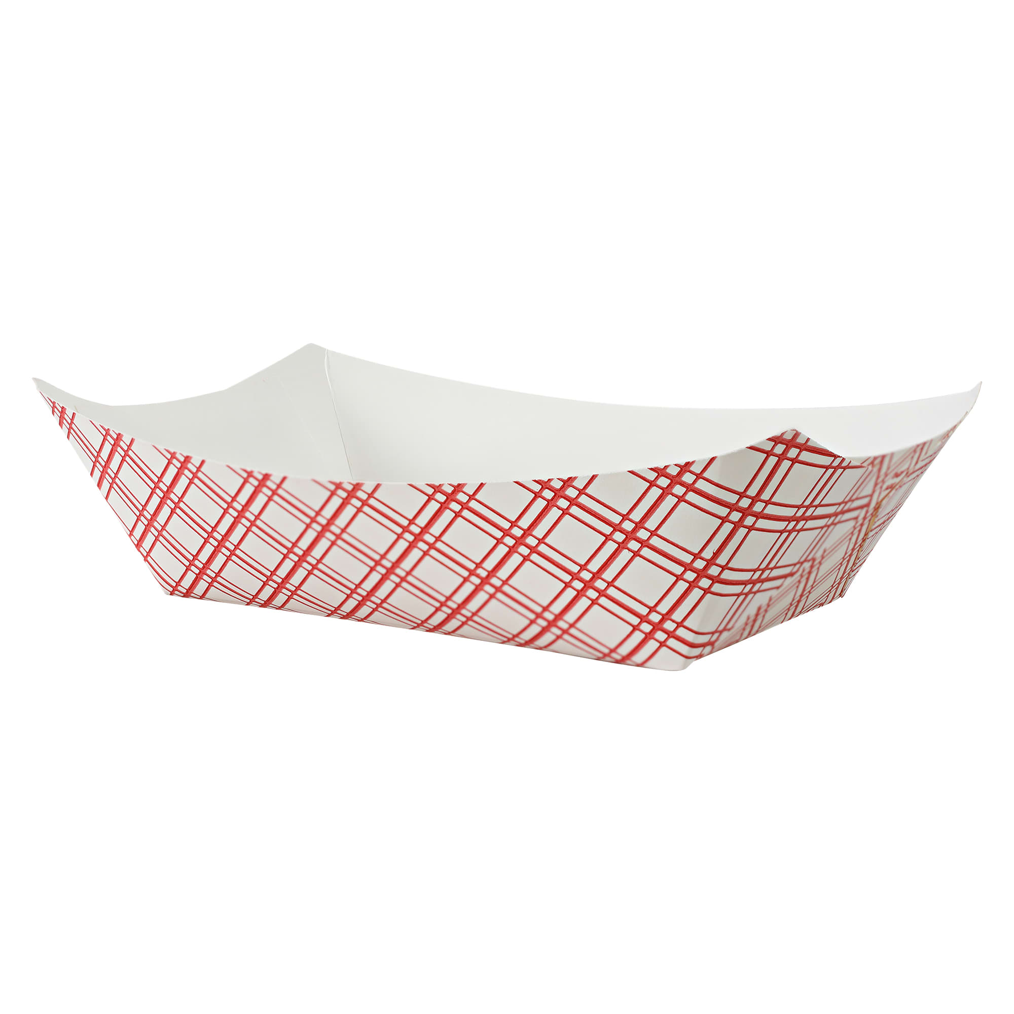 Empress EFT300 3lb Red Plaid Food Tray PFAS Free