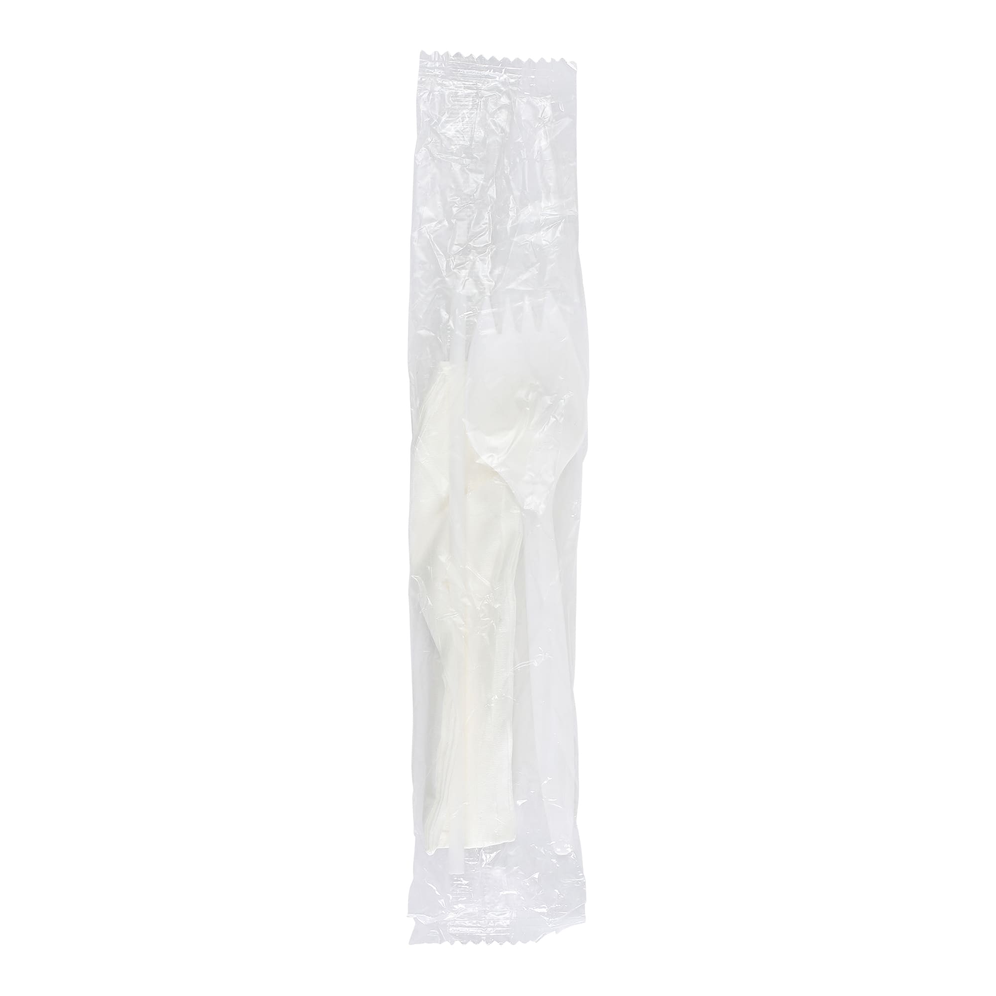 Empress E176015 Medium Weight Cutlery Kit Polypropylene Spork Milk Straw 5.75" Napkin