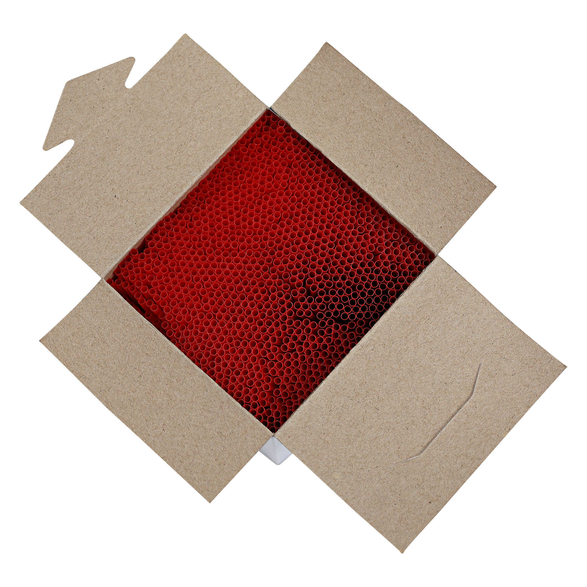 Empress ECK525RD Cocktail Straw / Stirrer Unwrapped 5.25" Red Boxed