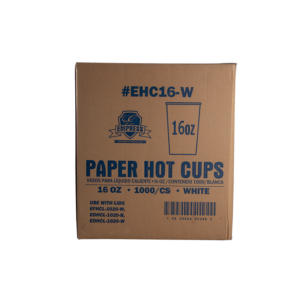 Empress EHC16-W Paper Hot Cup 16oz White