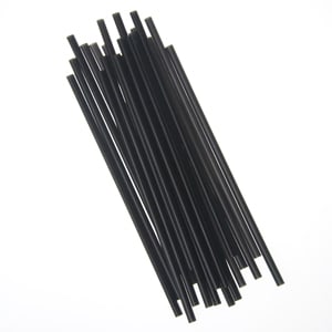 Empress E2100BK-250 Jumbo Straw Unwrapped 7.75" Black Boxed