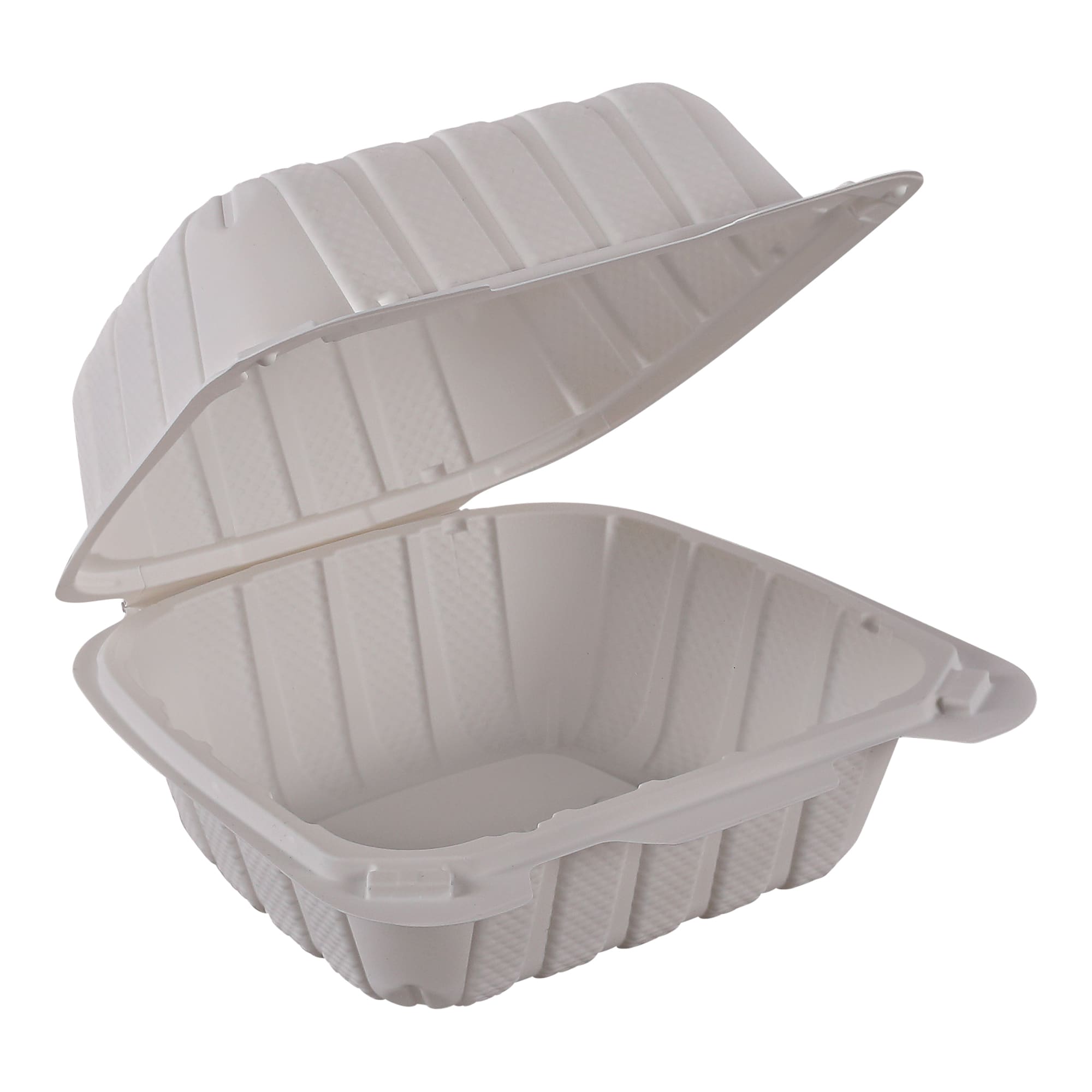 Empress EPPHL-66 Hinged Container Mineral Filled PP 6" x 6" x 3" Natural
