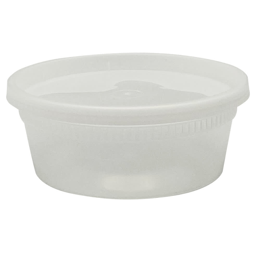 Empress EHDC08C Heavy Duty Deli Containers 8 oz, Clear, Combo Pack