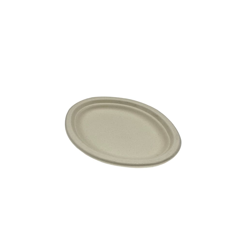 Empress EPL-16-1-PF Heavy Weight Platter 11.5" x 8.5" Natural White Bagasse